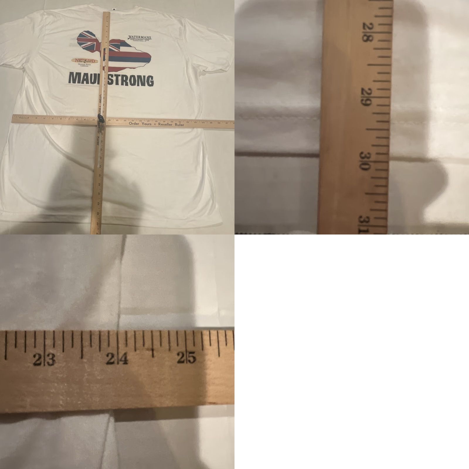 Next Level VINTAGE Next Level Shirt 2XL Men White Maui Strong Waterman’s Restaurant Shirt Surf Beach Logo Limited Edition 2020s-Run Size US XXL / EU 58 / 5 - 8 Thumbnail