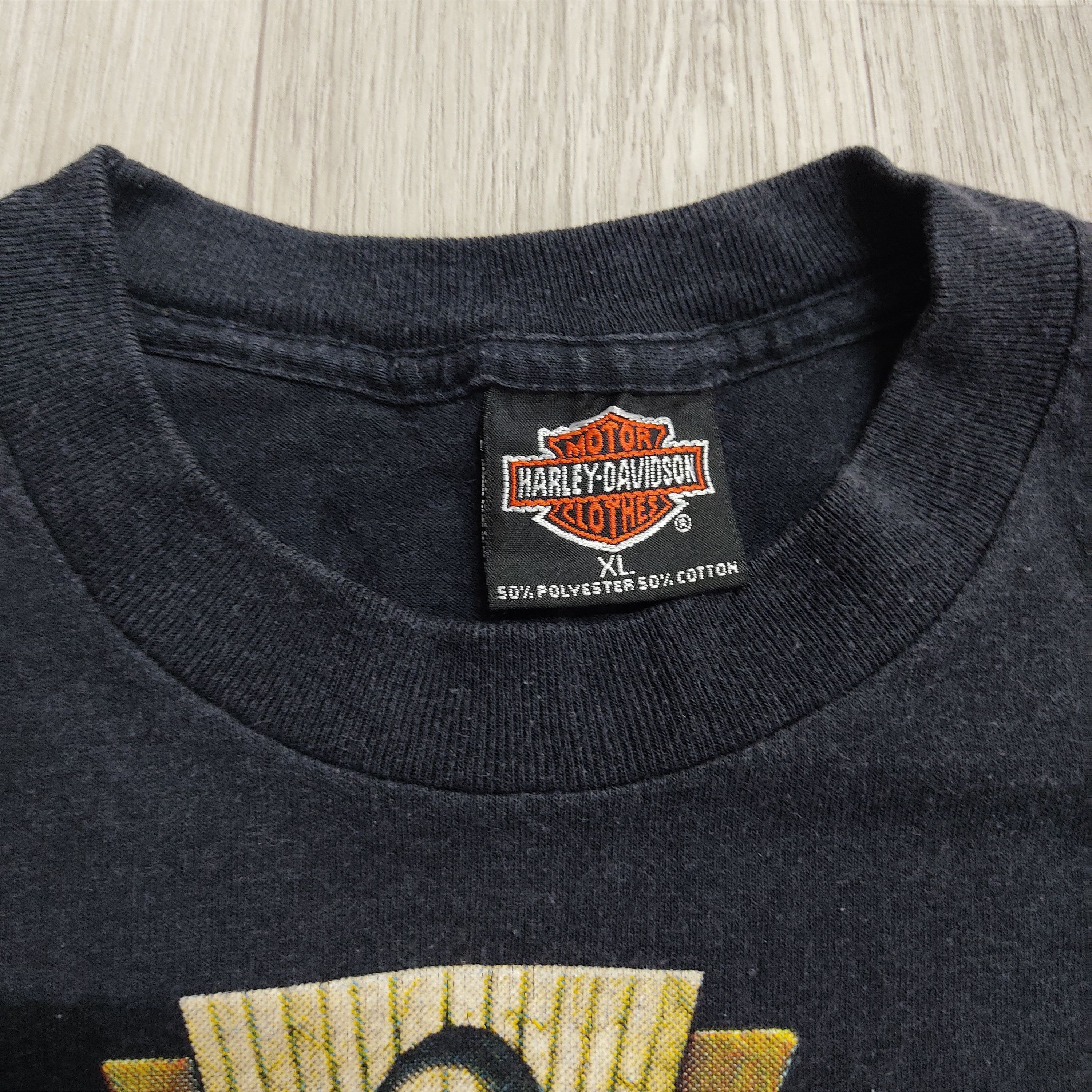 Harley Davidson Vintage 90s HARLEY DAVIDSON 'Live 2 Ride' Holoubek T-shirt Size US XL / EU 56 / 4 - 5 Thumbnail