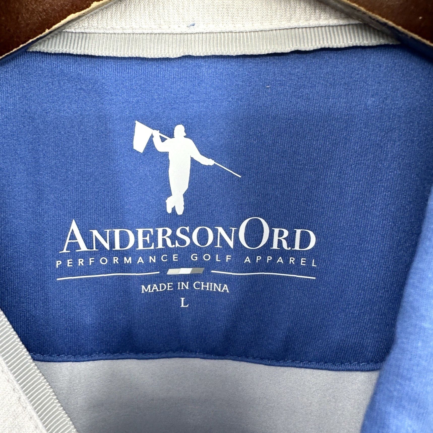 Vintage Anderson Ord Shirt Mens Large Blue Polo Short Sleeve Golf Performance Preppy Dad Mens Size US L / EU 52-54 / 3 - 7 Thumbnail