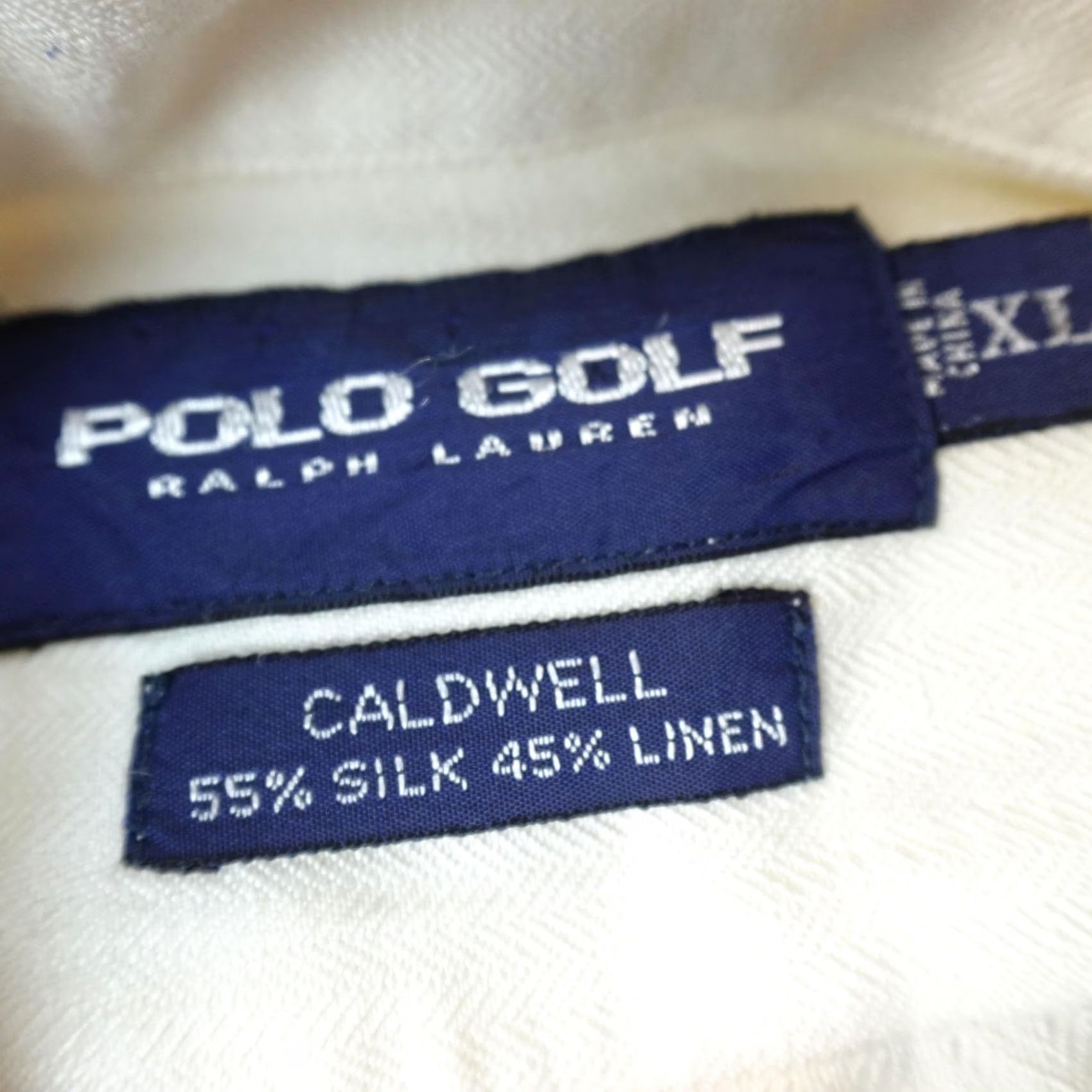Ralph Lauren VINTAGE Ralph Lauren Shirt Mens 2XL White Silk Linen Caldwell Button-Up Polo Golf Short Sleeve Size US XXL / EU 58 / 5 - 5 Thumbnail