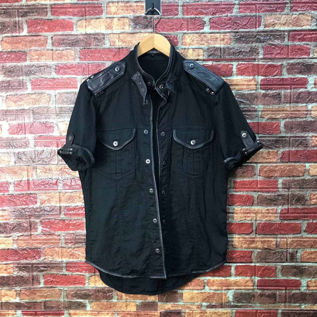 5351 POUR LES HOMMES 5351 Pour Les Hommes Pilot Bondage LGB Shirt Leather Trim Size US M / EU 48-50 / 2 - 1 Thumbnail