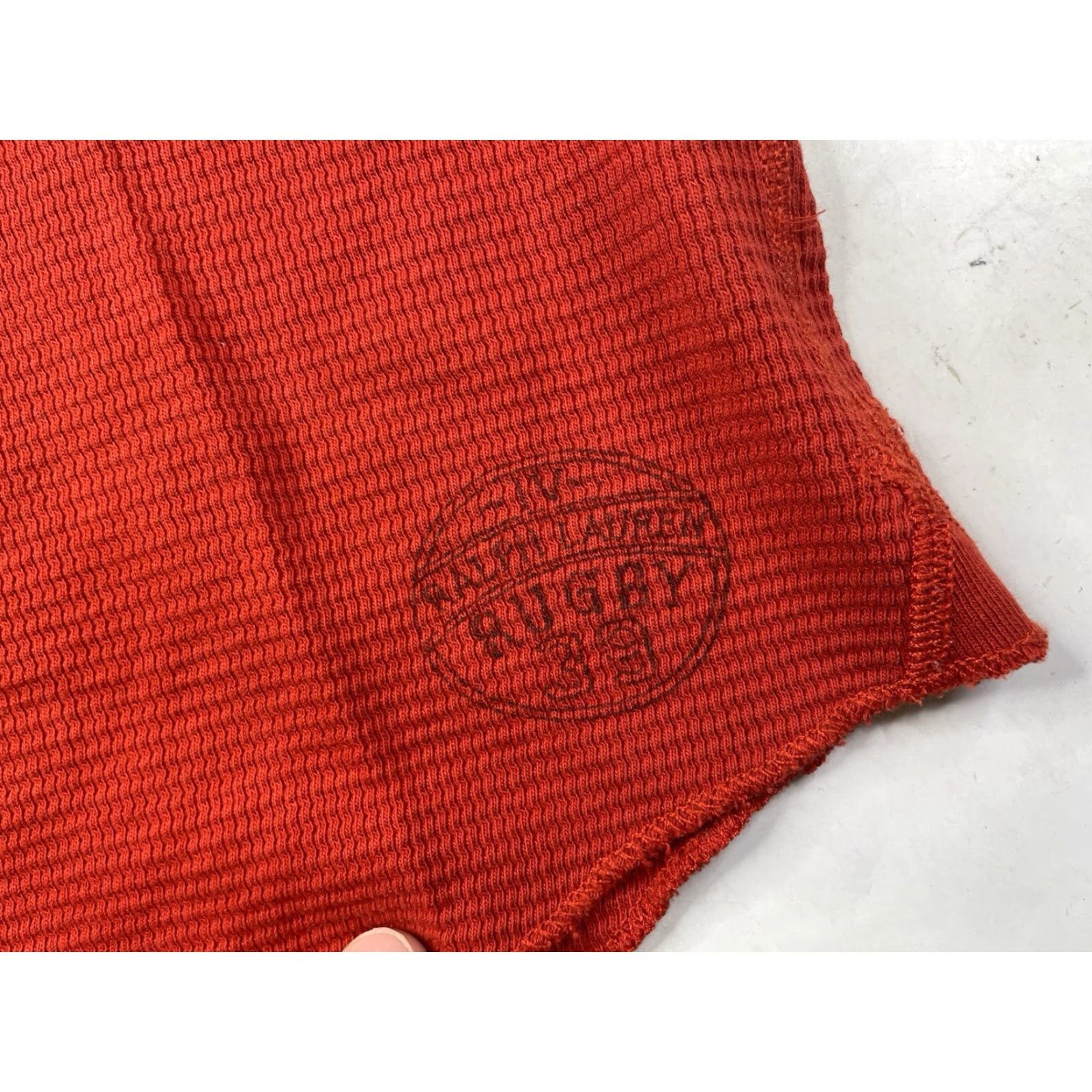 Ralph Lauren Ralph Lauren Rugby Outfitters Shirt Large Red Thermal Waffle Henley Cabin Core Size US L / EU 52-54 / 3 - 4 Thumbnail