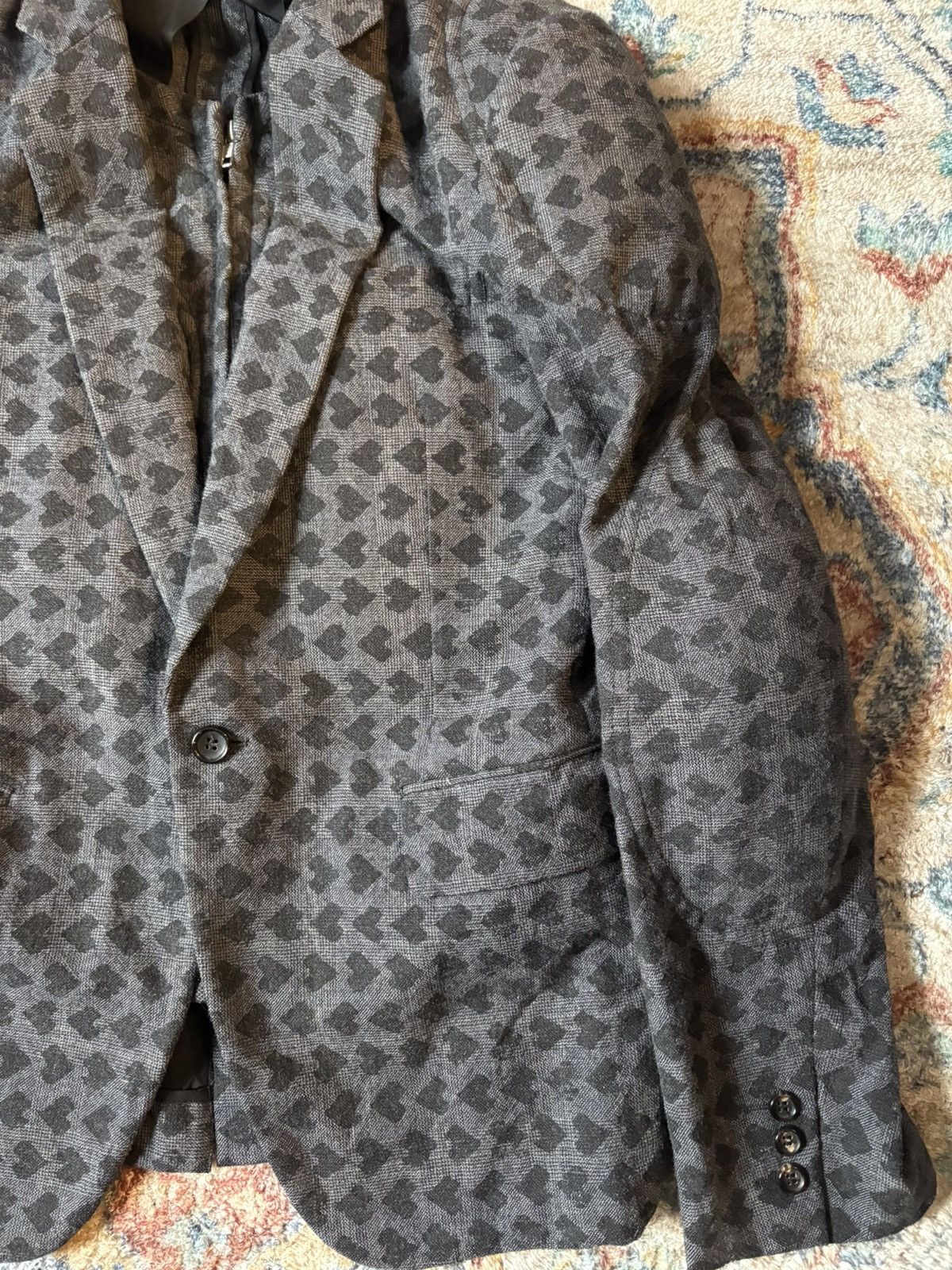 Comme des Garcons Comme Des Garçons Homme Plus Polka Dot Heart Padded Blazer Size 42S - 5 Thumbnail