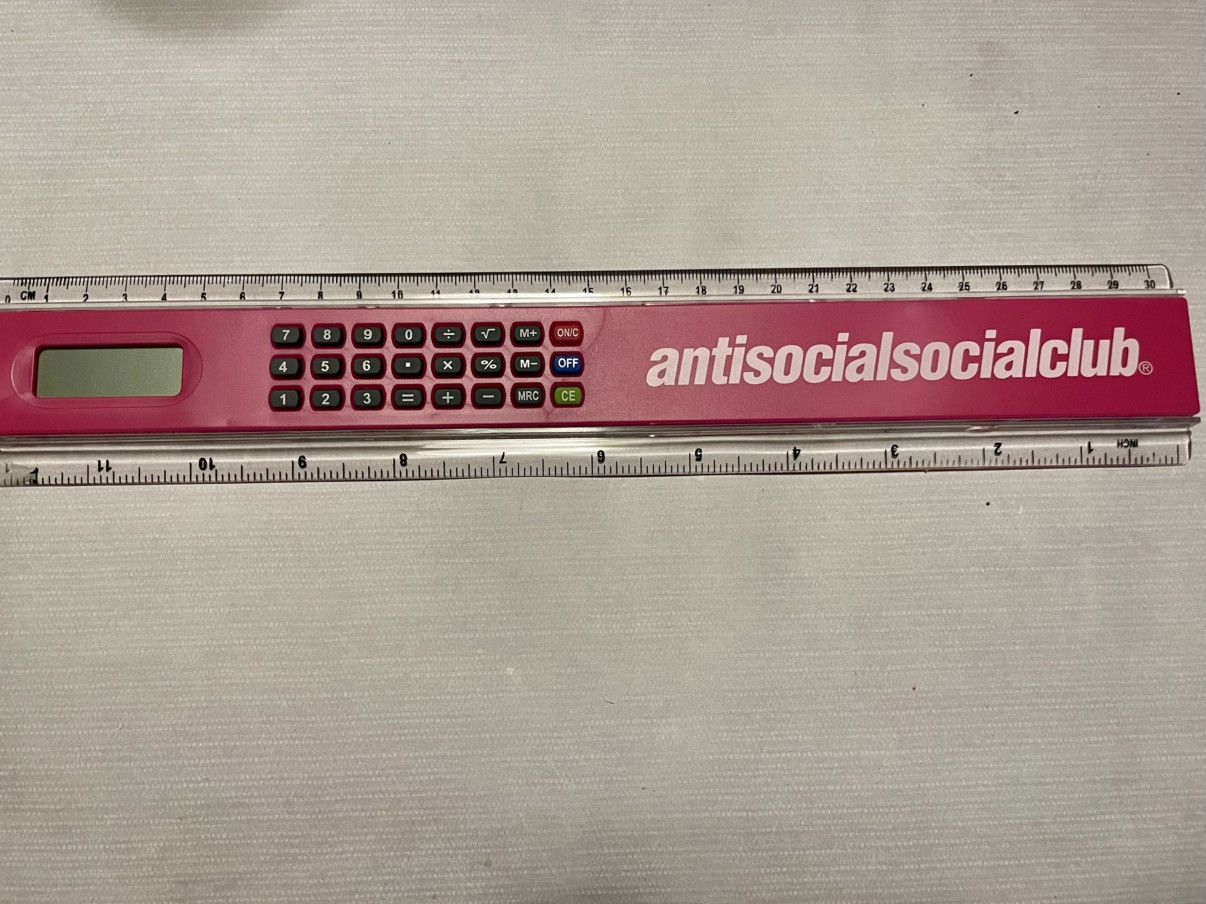 Anti Social Social Club ASSC calculator ruler Size ONE SIZE - 1 Thumbnail
