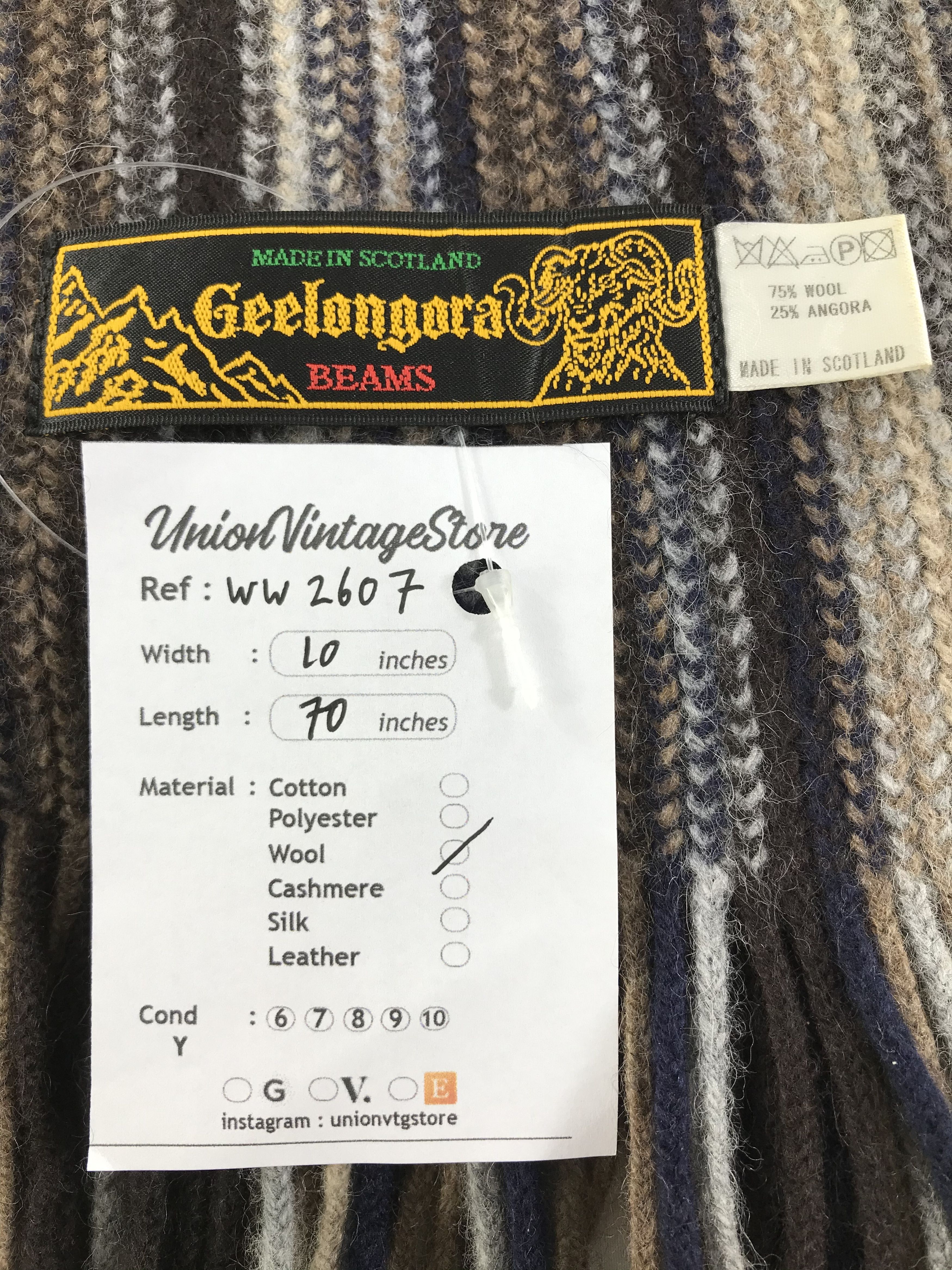 Beams Plus × Vintage Vintage Beams Scarf / Muffler / Neckwear - WW2607 Size ONE SIZE - 4 Thumbnail