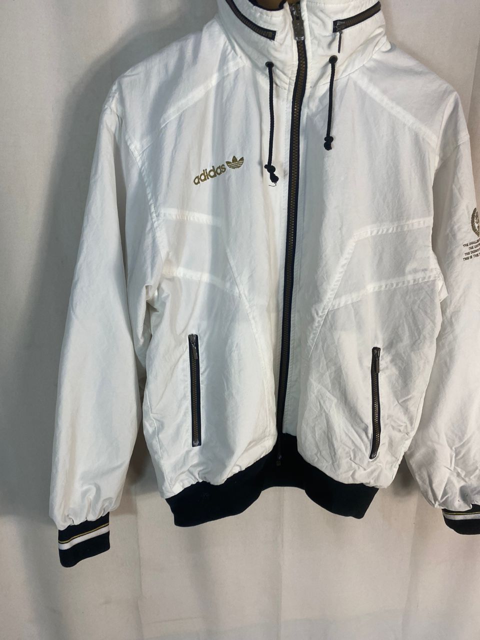 Adidas × Vintage Vintage adidas windbreaker jacket hidden hoodie Size US M / EU 48-50 / 2 - 4 Thumbnail