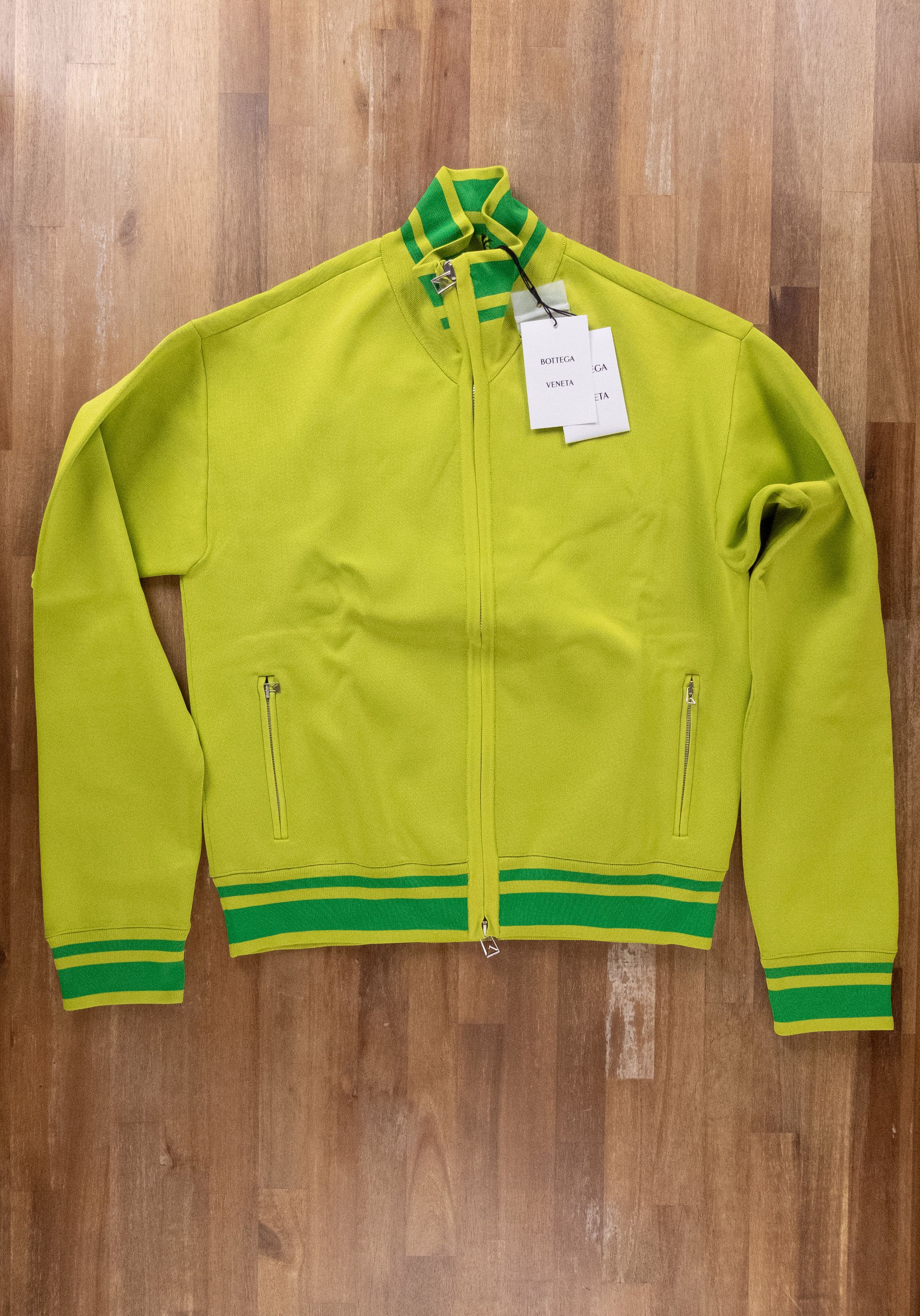 Bottega Veneta BOTTEGA VENETA green standing collar sweatshirt jacket q Size US M / EU 48-50 / 2 - 5 Thumbnail