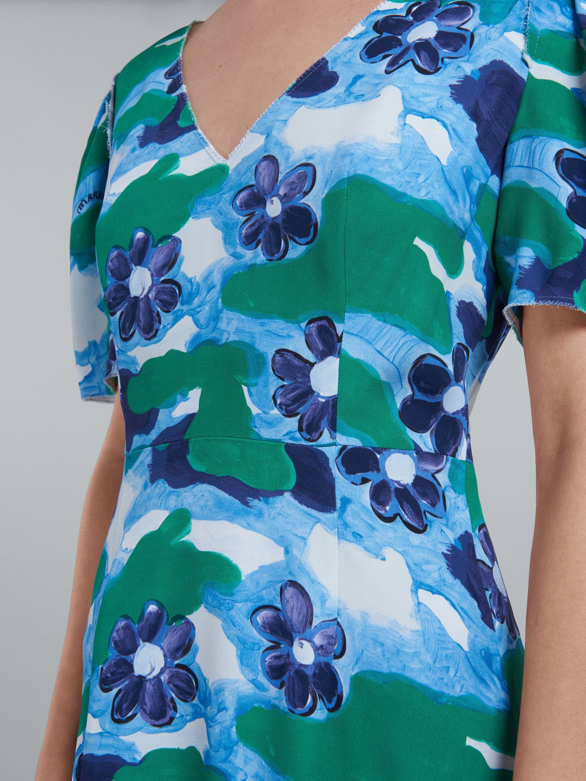 Marni o1y1025 Midi Dress in Multicolor Size M / US 6-8 / IT 42-44 - 6 Thumbnail