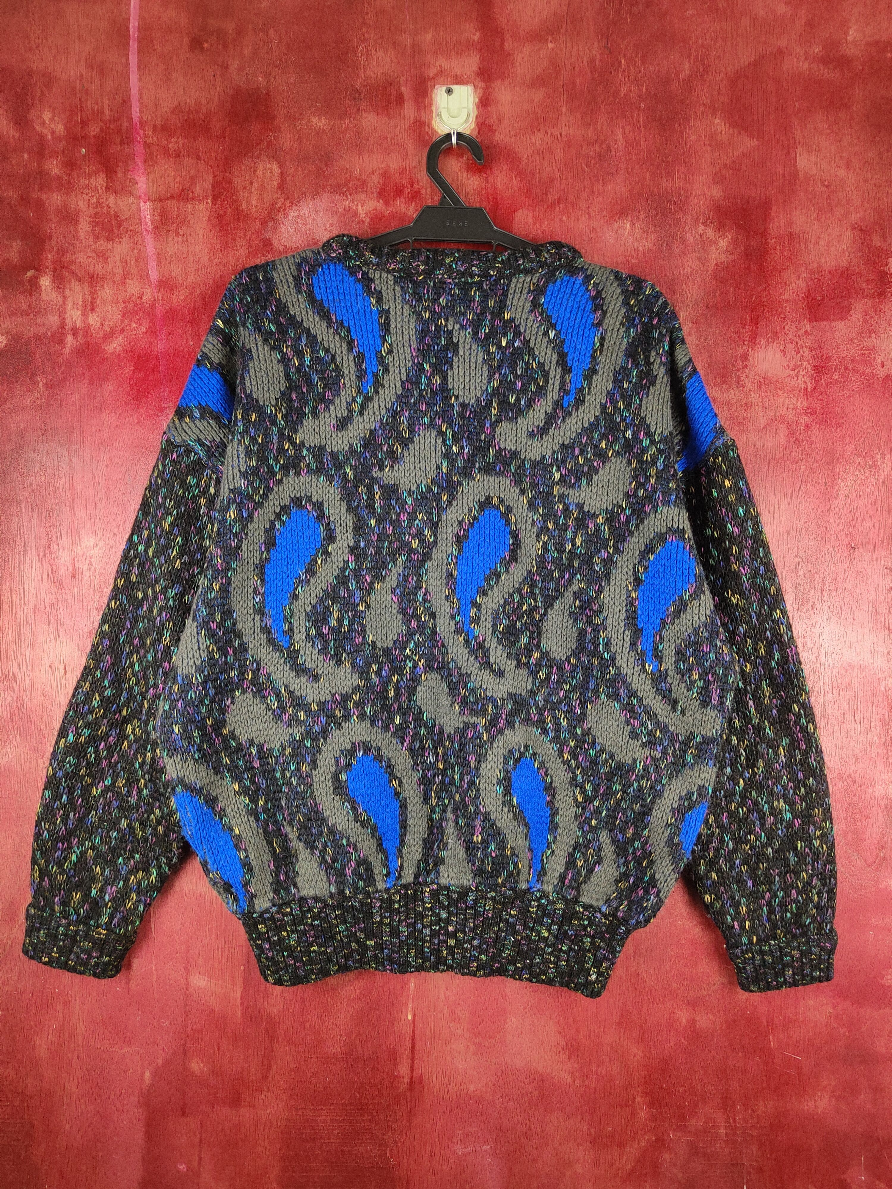 Homespun Knitwear DL Seldom Uomo Black Blue Knitwear Sweatshirt #S1270 Size US L / EU 52-54 / 3 - 7 Thumbnail
