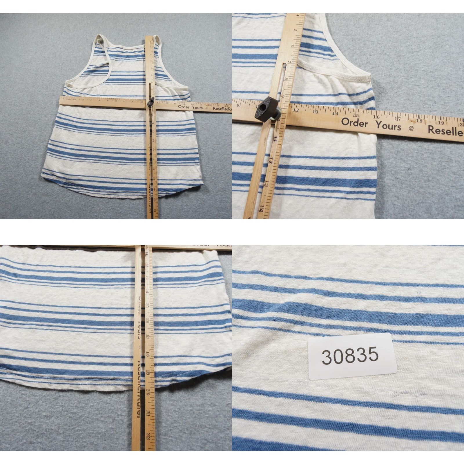 Frame Frame Shirt Womens Medium White Tank Linen Sleeveless Casual Tee Size L / US 10 / IT 46 - 8 Thumbnail