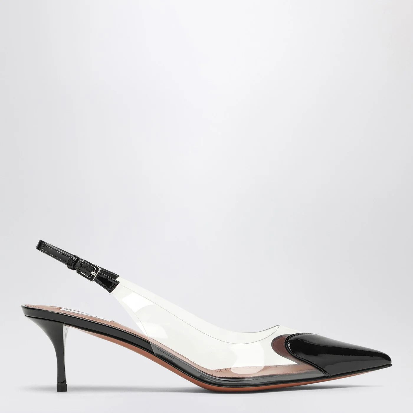 Alaia o1d2blof0426 Le Coeur Patent Leather Slingback in Black Size US 7 / IT 37 - 1 Thumbnail