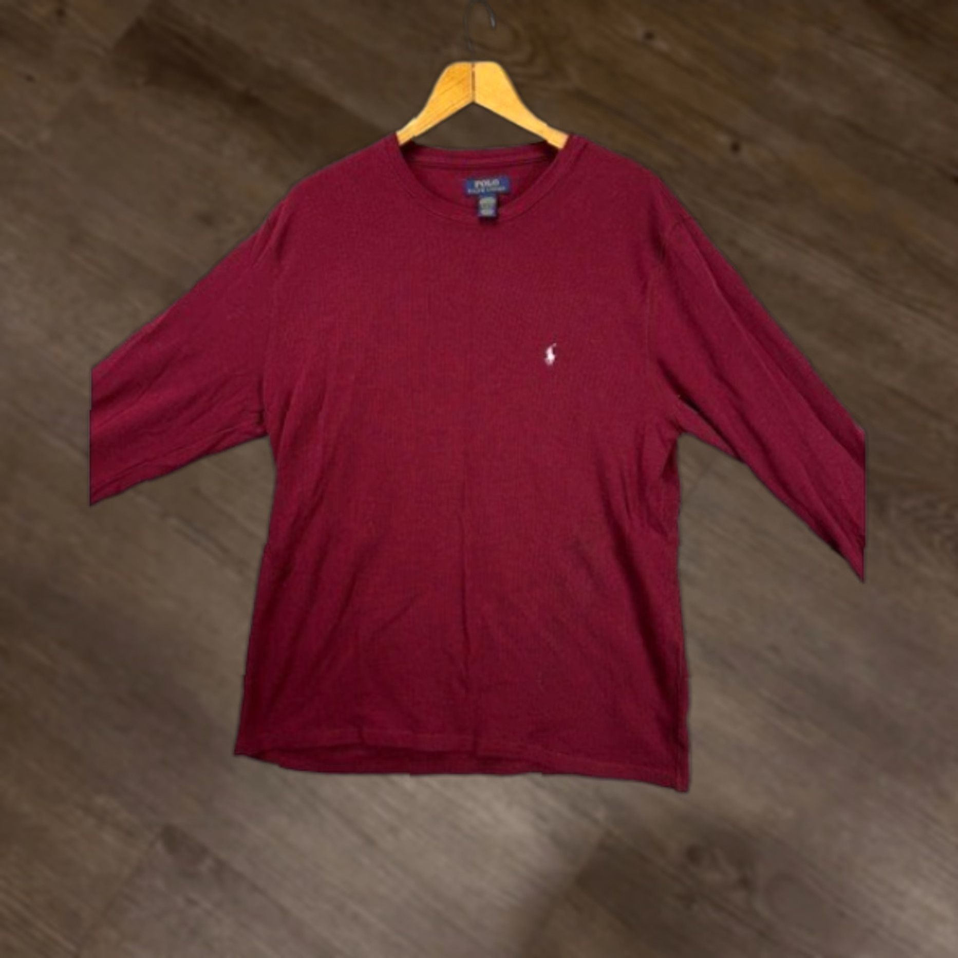 Polo Ralph Lauren Polo Ralph Lauren Shirt Adult XL Red Sleepwear Pony Thermal Long Sleeve Tee Mens Size US XL / EU 56 / 4 - 1 Thumbnail
