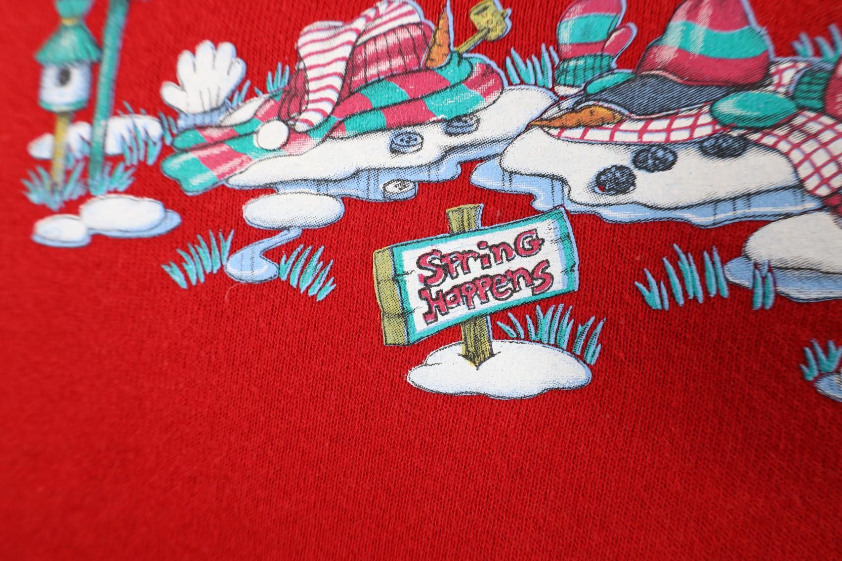 Vintage Vintage 90s Streetwear Christmas Snowman Collared Sweatshirt Size M / US 6-8 / IT 42-44 - 12 Thumbnail