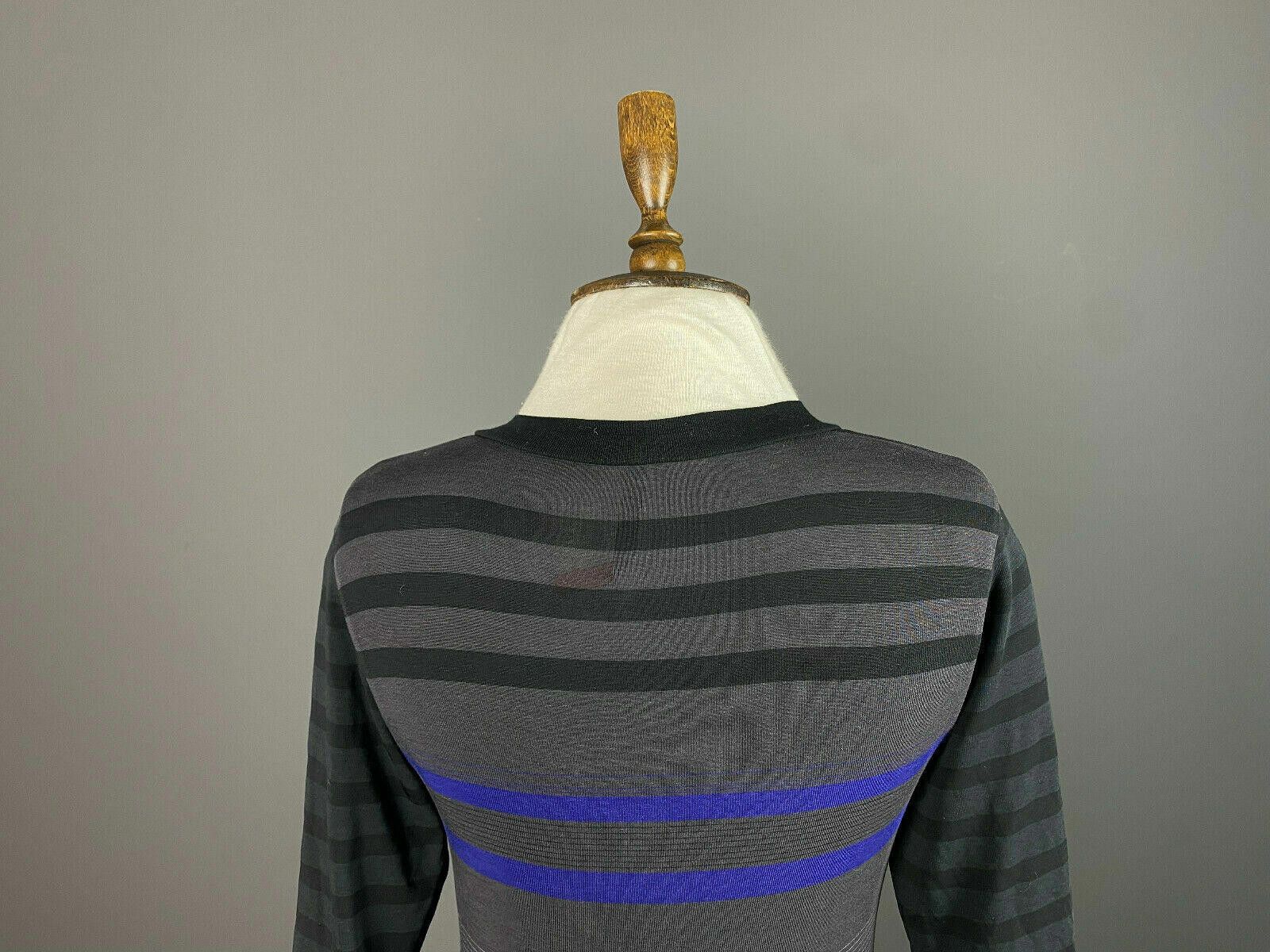 Designer Cop Cpopine Monsera Grey Stripe 3/4 Sleeve Dress Size 1 Size M / US 6-8 / IT 42-44 - 6 Thumbnail