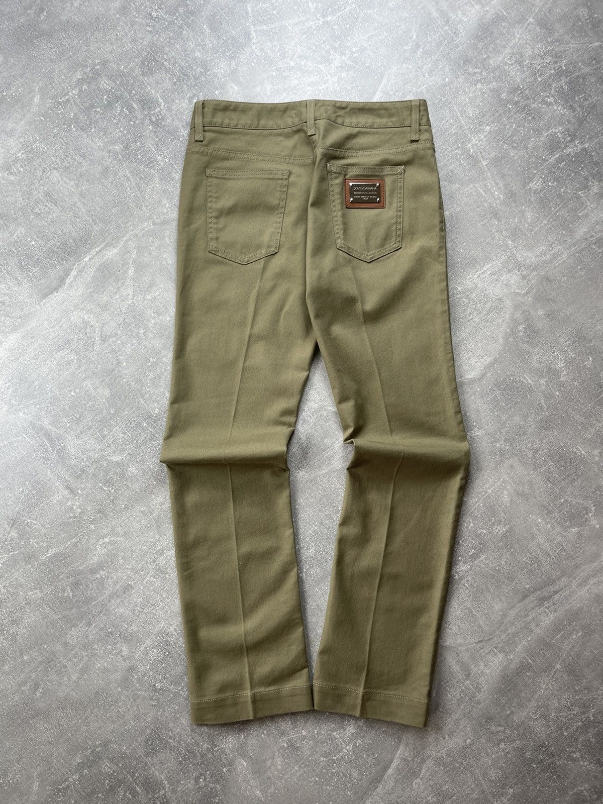 Dolce & Gabbana Dolce & Gabbana Olive Green Slim Pants Designer Jeans Size 27" / US 4 / IT 40 - 2 Thumbnail