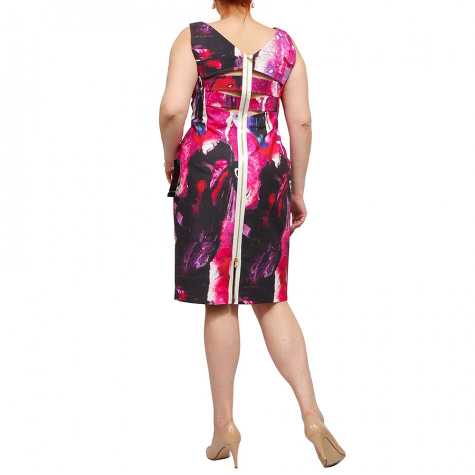 Escada ESCADA Delphi Fantasy Cotton Dress Size EU 38 Size S / US 4 / IT 40 - 3 Thumbnail