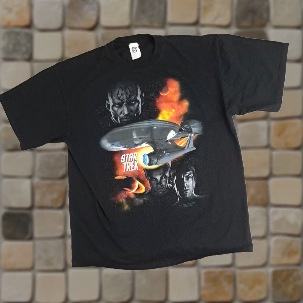 Vintage Vintage Star Trek 2009 Movie Picture Graphic T-Shirt X-Large Regular Unisex Adult Black Size US XL / EU 56 / 4 - 1 Thumbnail