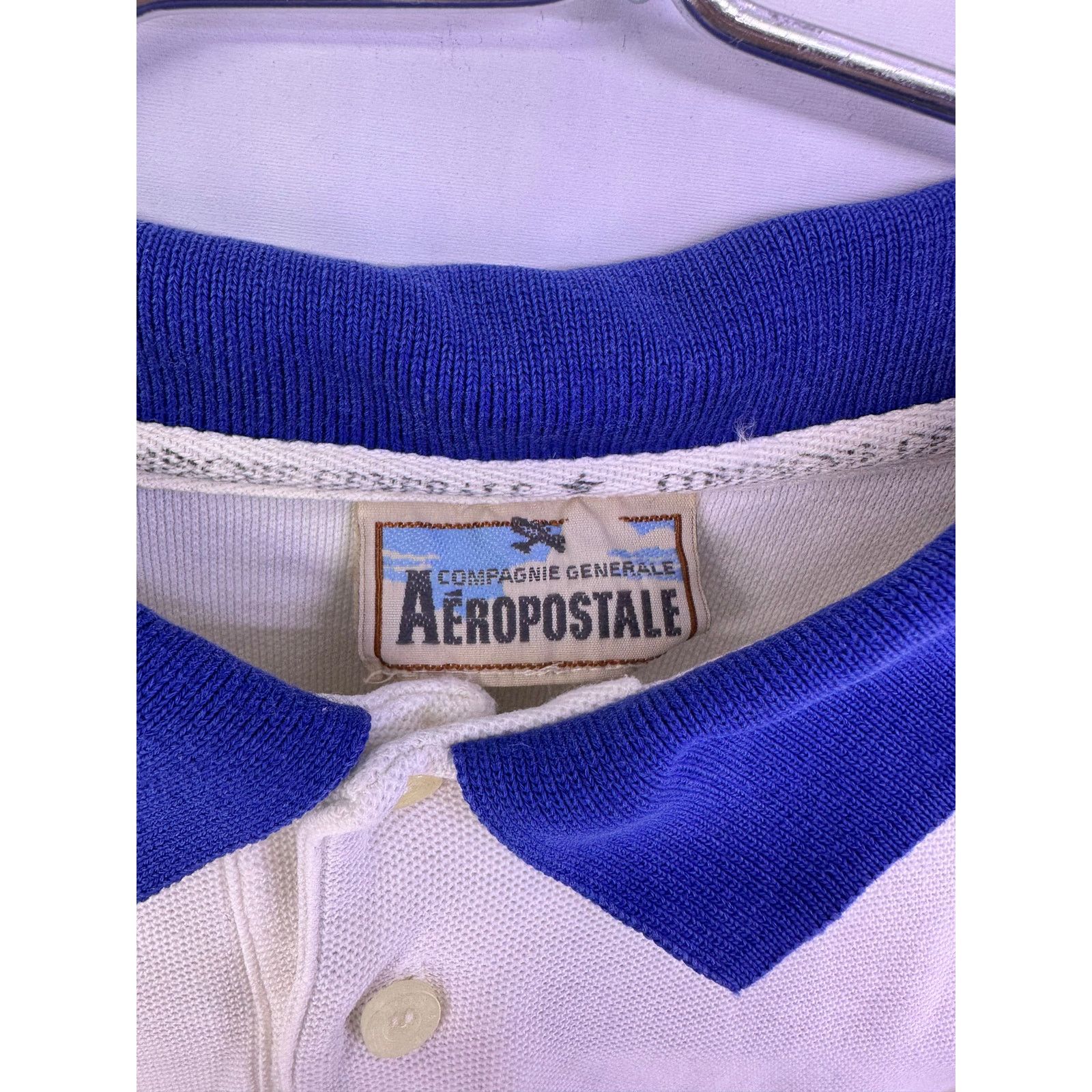 Aeropostale Vintage Aeropostale White and Blue polo shirt Size large Size US L / EU 52-54 / 3 - 6 Thumbnail