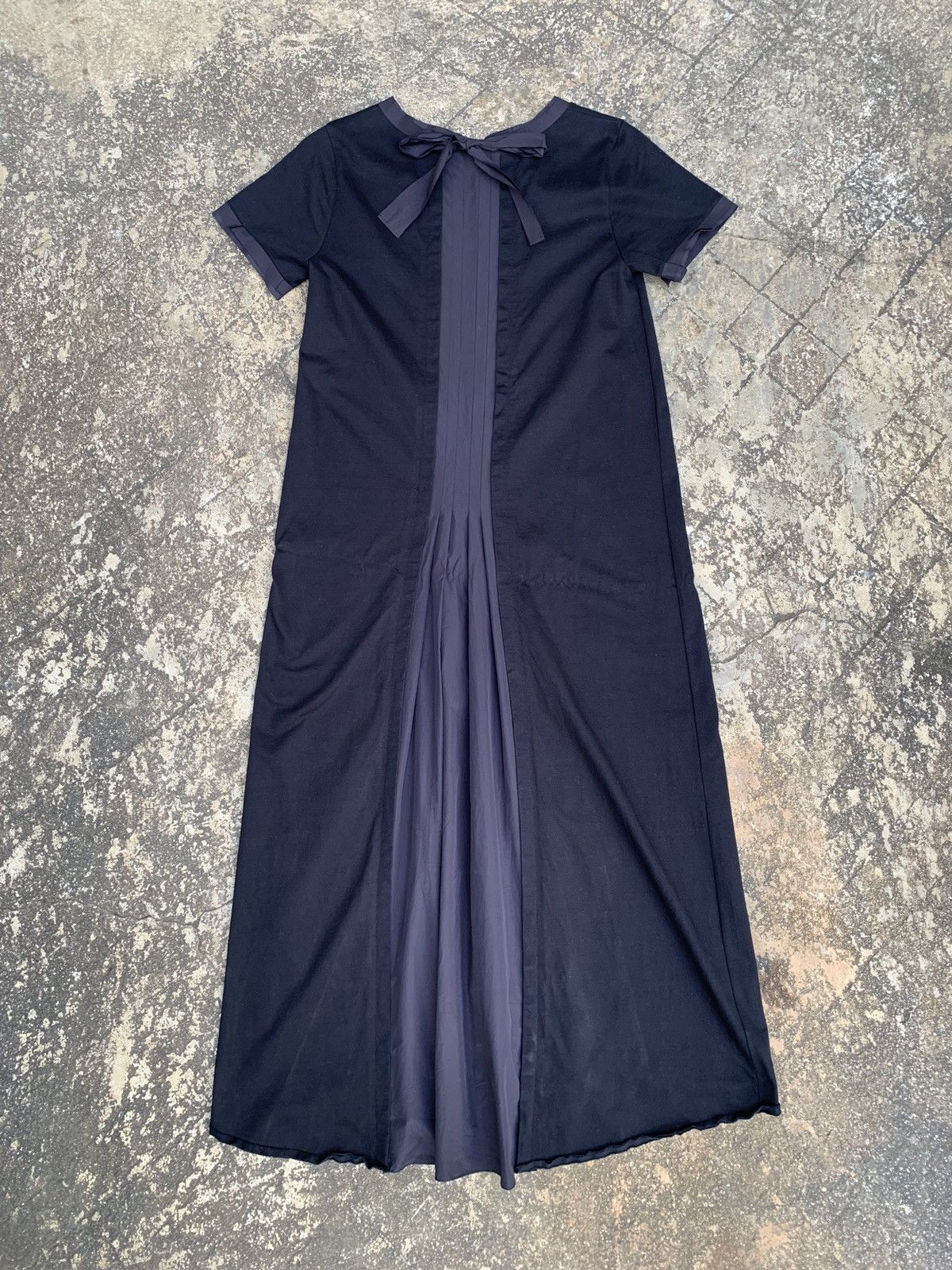 Avant Garde × Designer × Lanvin Lanvin en Bleu Black Pleated Tie 