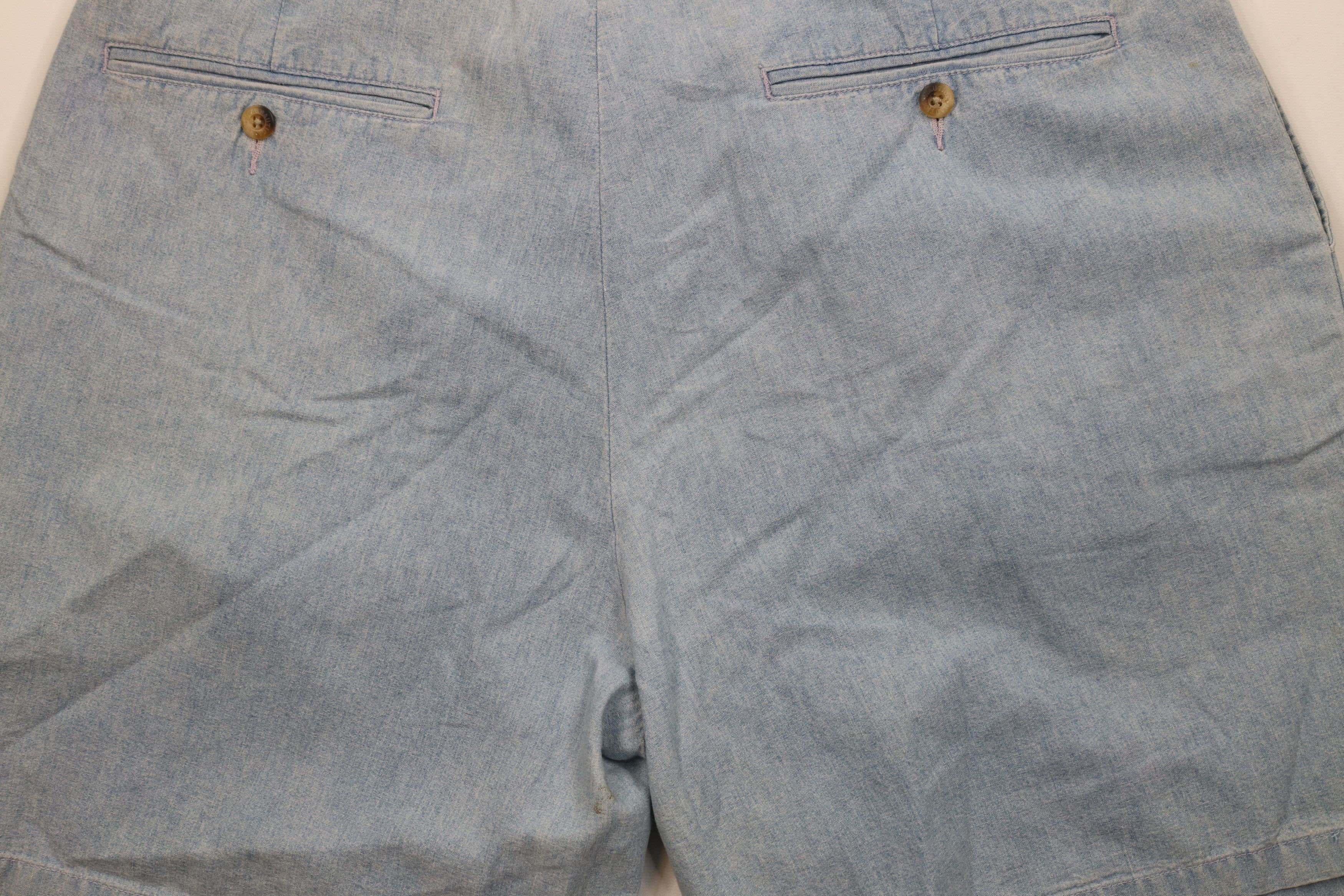 Nautica Vintage 90s Nautica Above Knee Chambray Chino Shorts Blue Size US 40 / EU 56 - 12 Thumbnail
