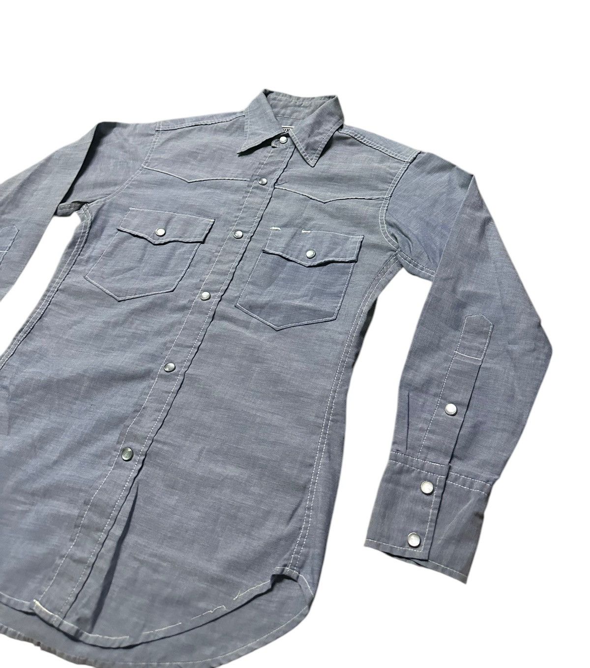Edwin Vintage 80s Edwin chambray shirt Size US S / EU 44-46 / 1 - 3 Thumbnail