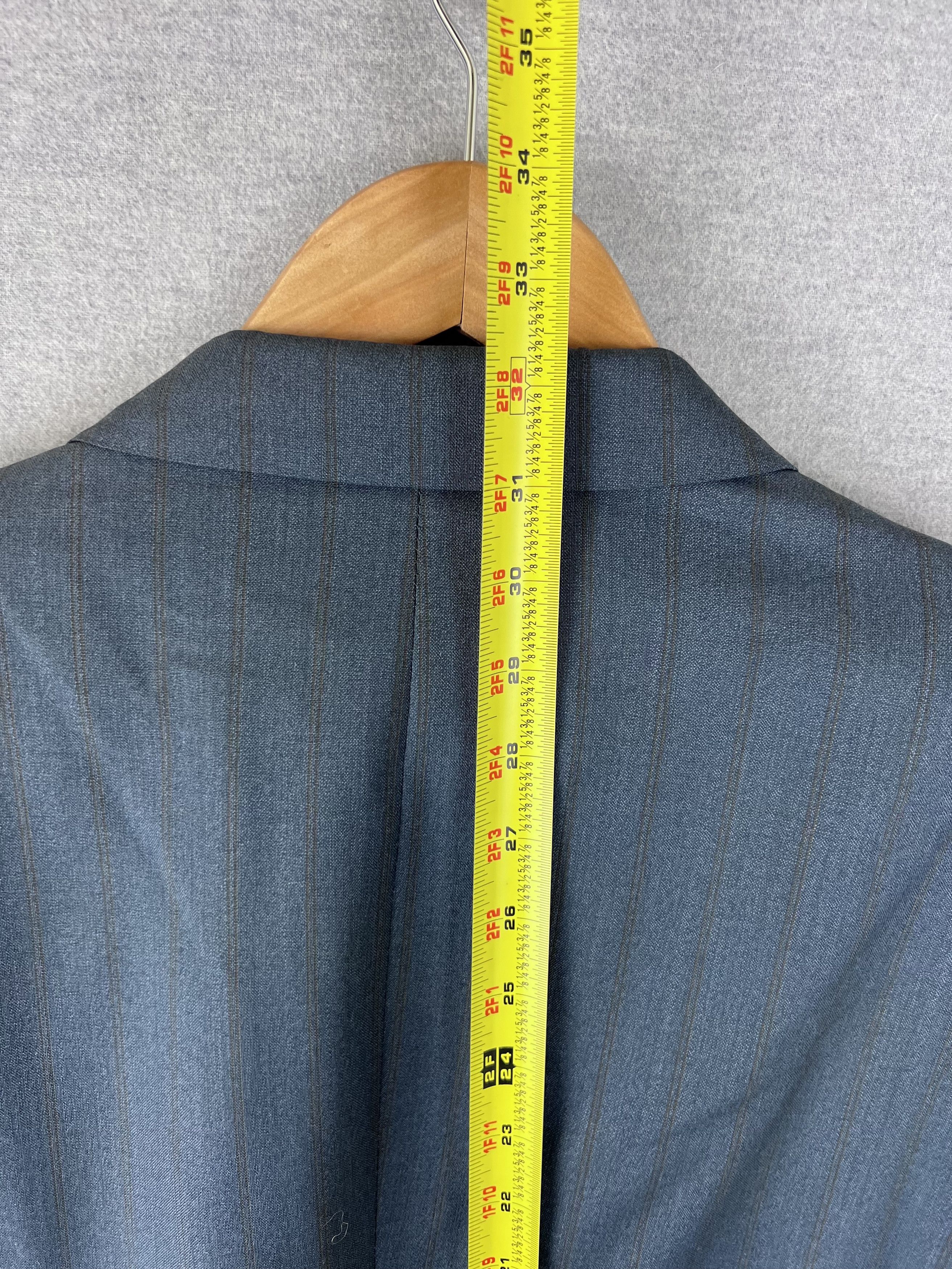 Christian Dior Monsieur Christian Dior Monsieur Vintage Blue Pinstripe 43R Size 44R - 7 Thumbnail