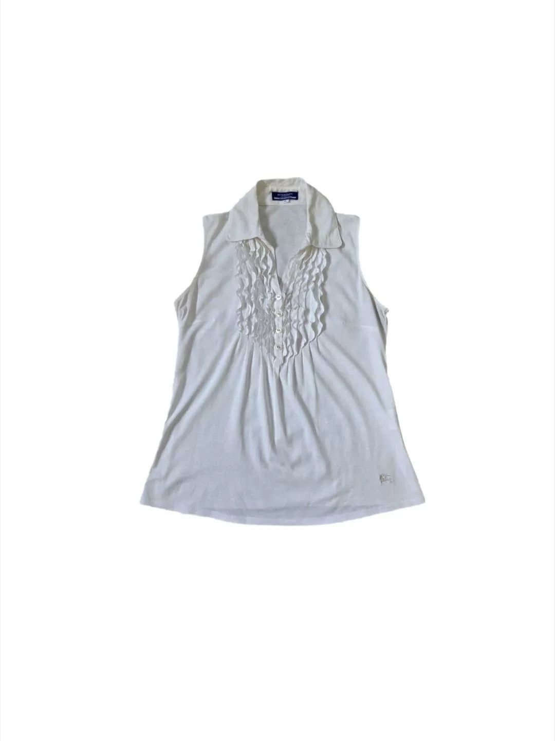 Saint Laurent Paris 90s Vintage Burberry Blue Label Sleeveless Top Size S / US 4 / IT 40 - 1 Thumbnail