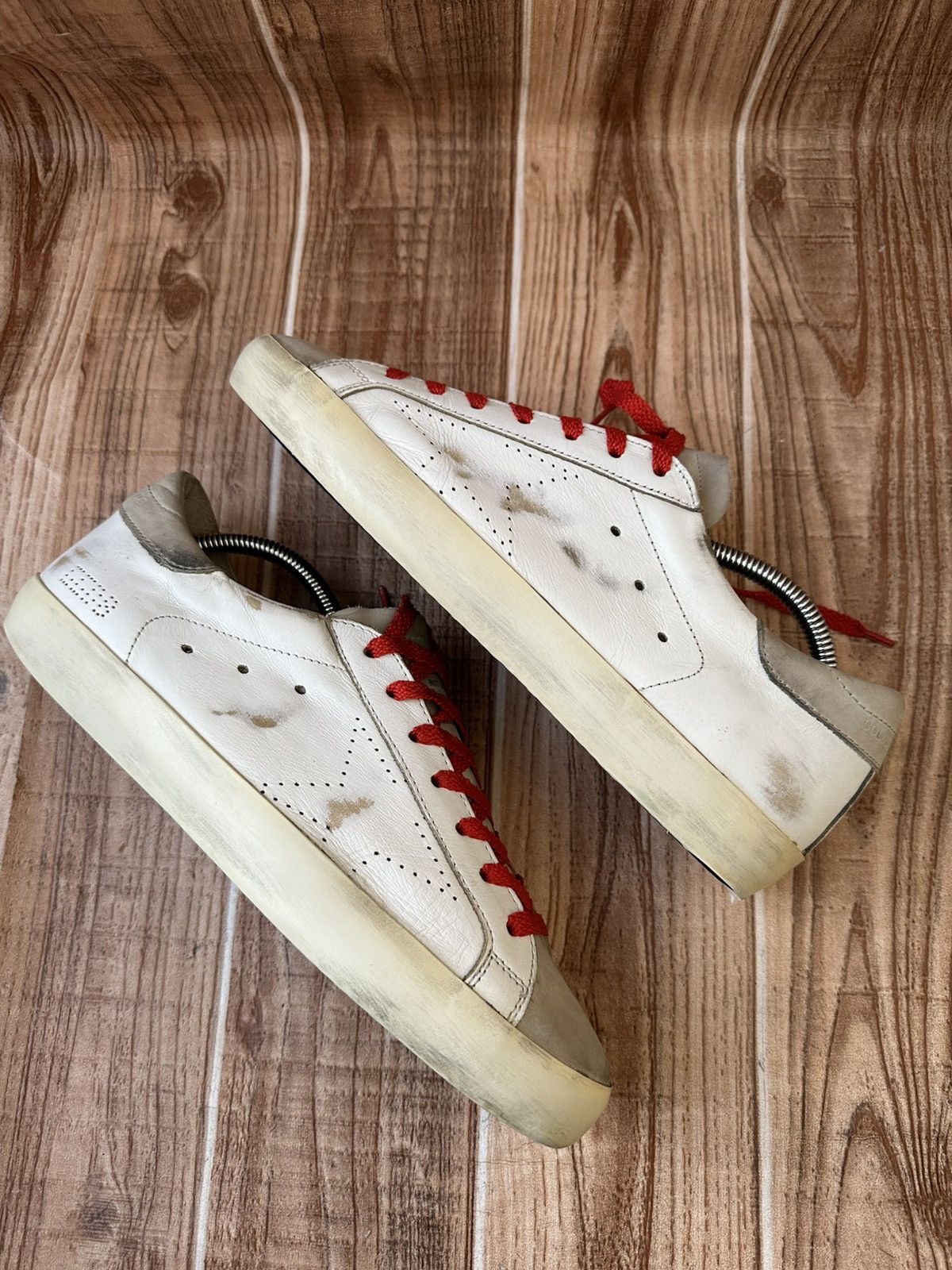 Golden Goose Golden Goose Superstar White Leather Nubuck Low Top Sneaks Size US 9 / EU 42 - 17 Thumbnail