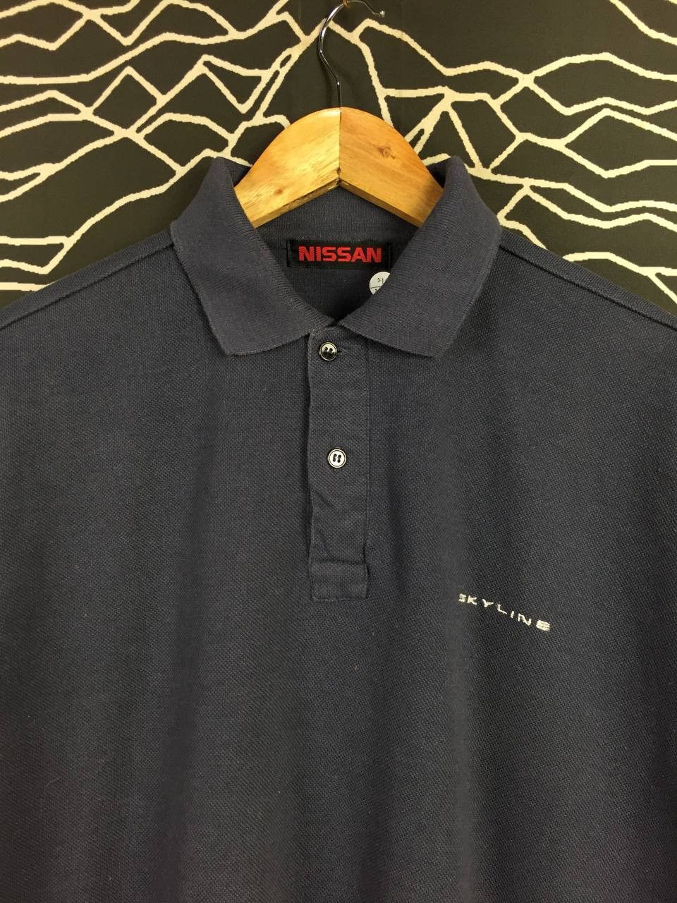 Nissan Vtg Nissan Skyline Embroidered Logo Racing Polo Shirt Size US L / EU 52-54 / 3 - 3 Thumbnail