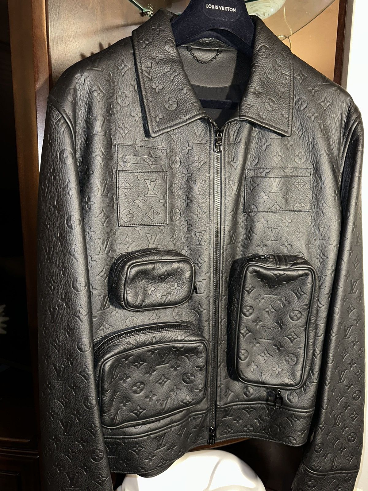 Louis Vuitton Louis Vuitton Monogram Embossed Utility Jacket Leather