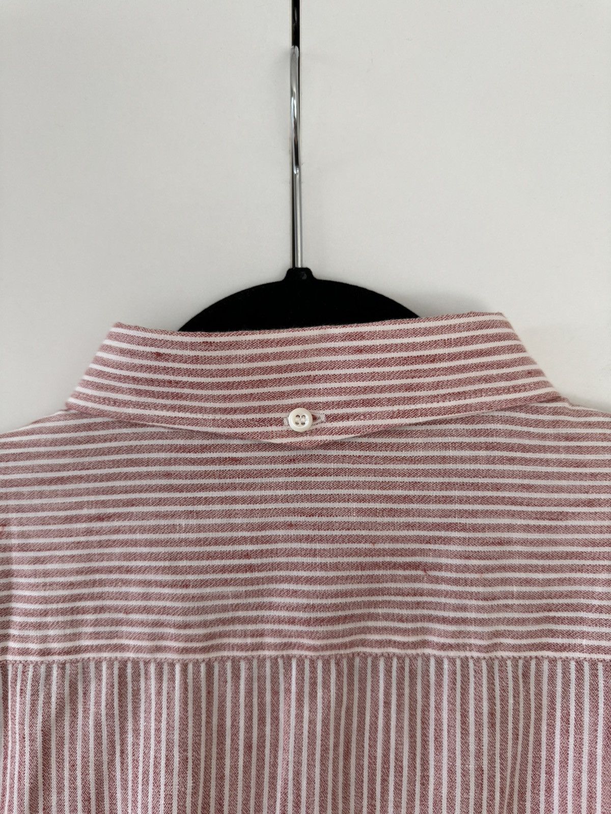 Brunello Cucinelli Red and White Striped Linen Leisure Fit XXXL Size US XXL / EU 58 / 5 - 9 Thumbnail