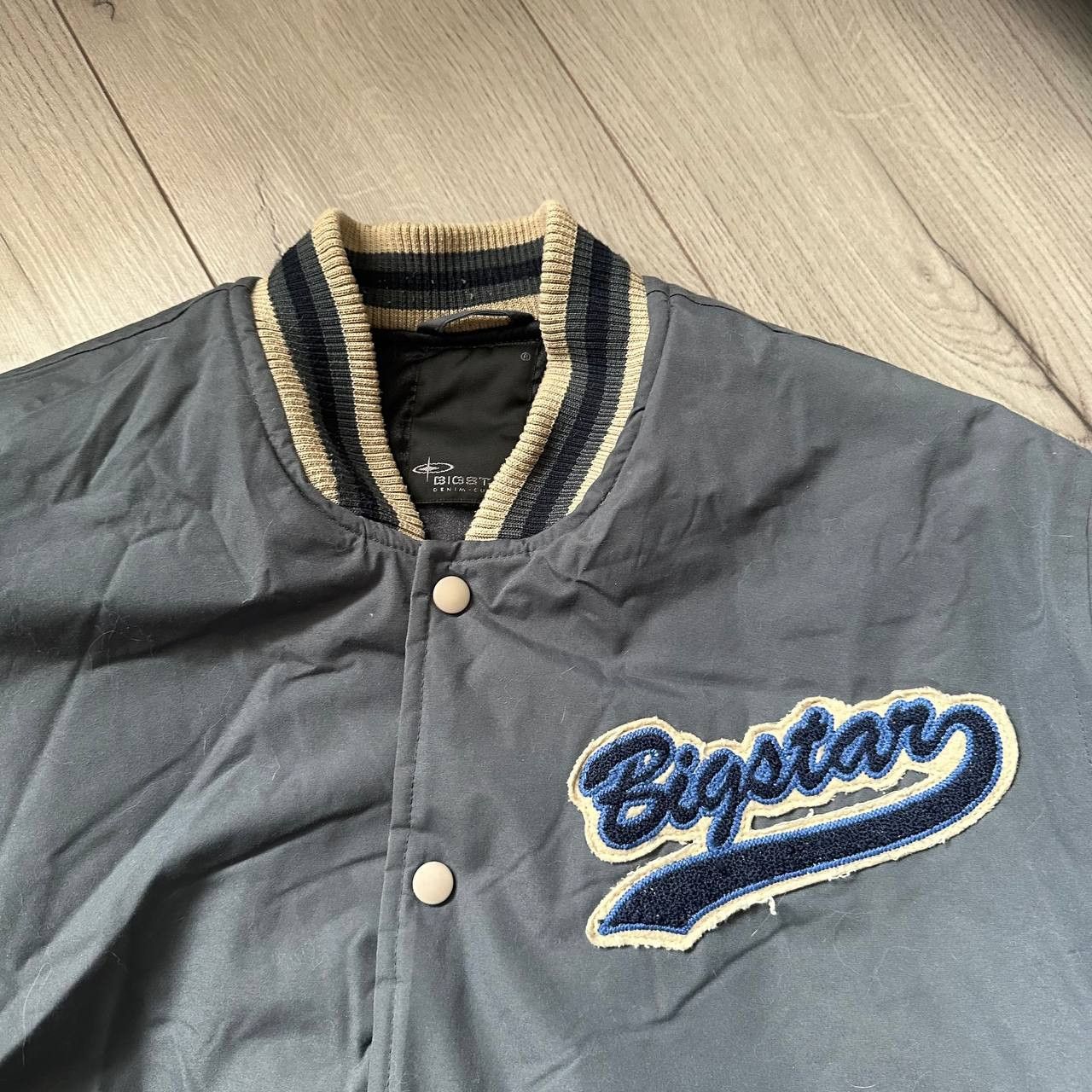 Big Star × Vintage Big Star Denim Varsity Oversize Boxy Baggy Jacket / Bomber Size US M / EU 48-50 / 2 - 5 Thumbnail