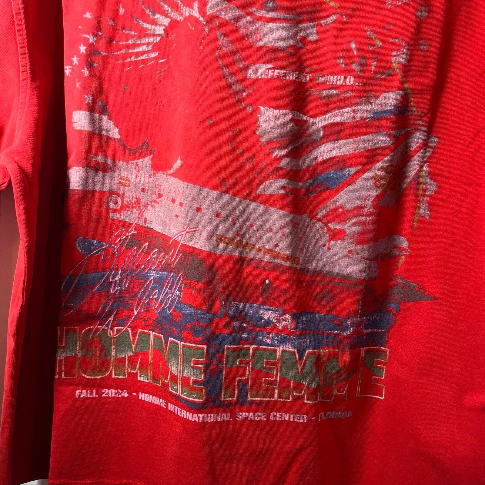 Homme + Femme La •NWT• Homme + Femme LA • Space Ship Tee in Red • Men’s L Size US L / EU 52-54 / 3 - 9 Thumbnail