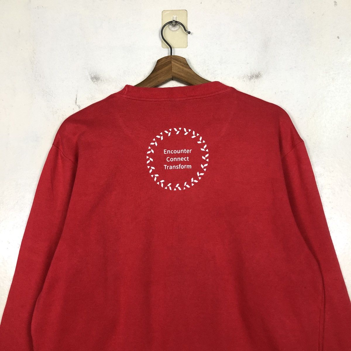 Japanese Brand 📌Vintage Sweatshirt Rich Red Descente Big Logo Size US L / EU 52-54 / 3 - 11 Thumbnail
