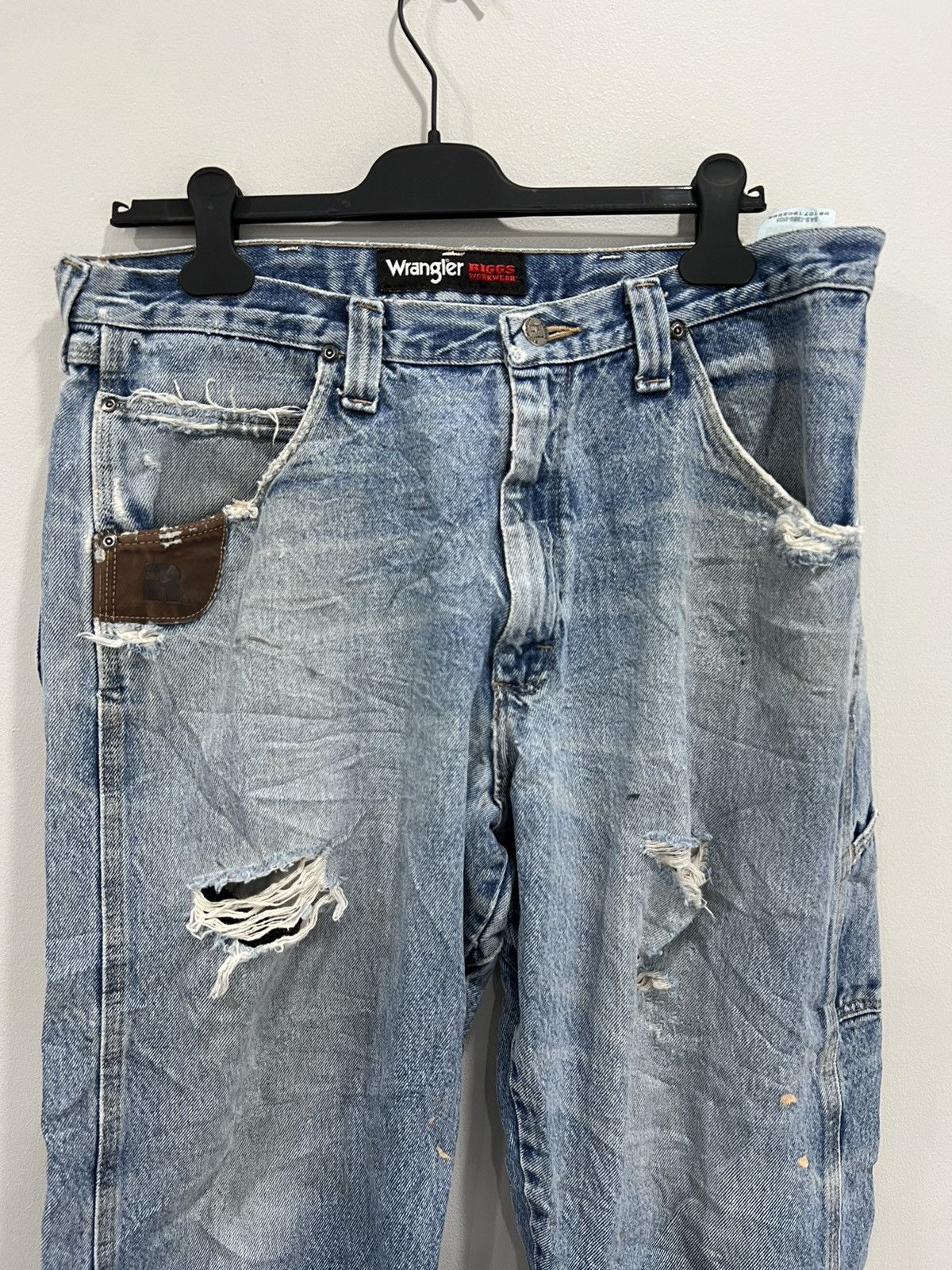 Vintage × Wrangler Vtg Wrangler Thrashed Baggy Denim Jeans Pants 36x30 carhartt Size US 36 / EU 52 - 3 Thumbnail