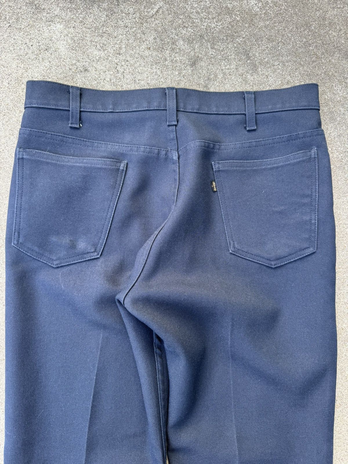 Levi's Vtg 70’s Levi’s 517 Flare Bootcut Polyester Navy Pants 35x30 Size US 35 - 8 Thumbnail