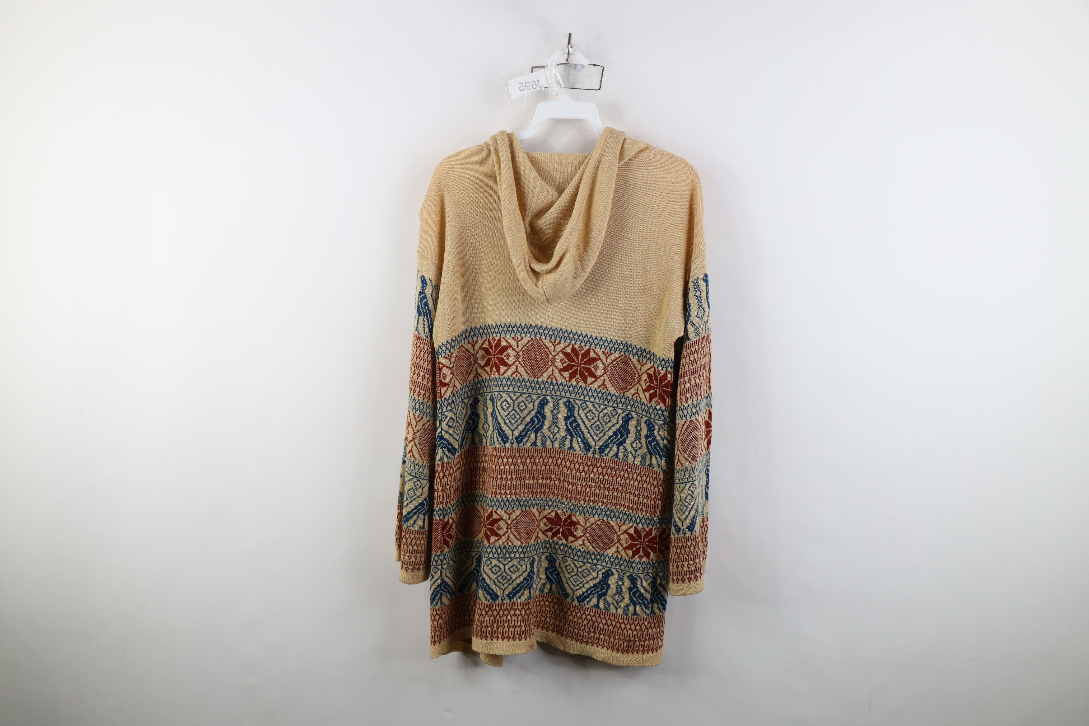 Vintage Vintage 60s 70s Boho Chic Knit Hooded Hoodie Sweater USA Size M / US 6-8 / IT 42-44 - 13 Thumbnail
