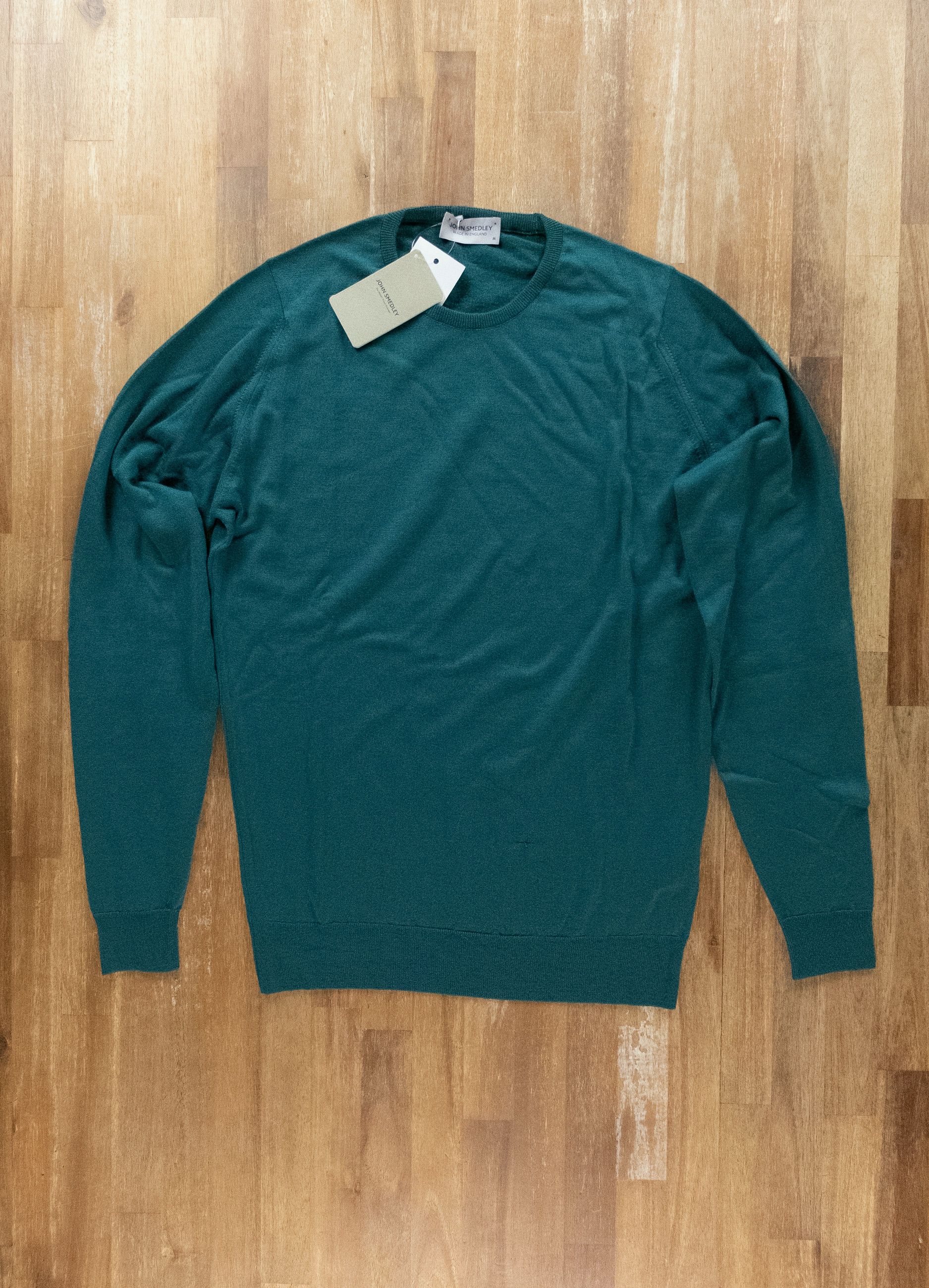 John Smedley JOHN SMEDLEY green wool crewneck sweater Medium (DEFECT) Size US M / EU 48-50 / 2 - 1 Thumbnail