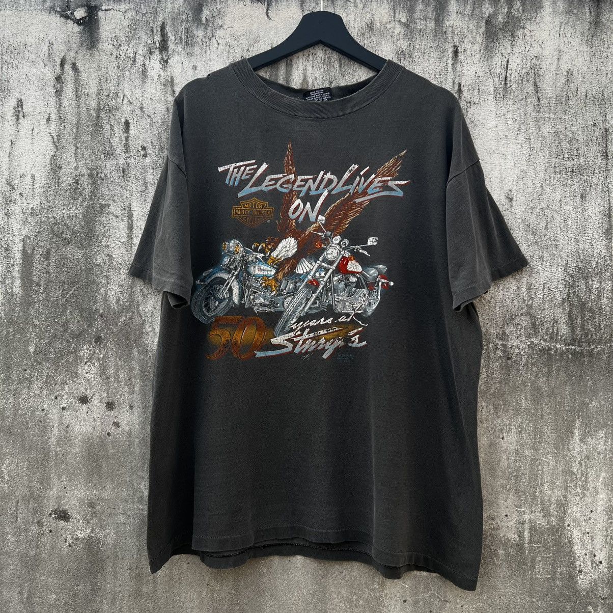 Vintage 90s Harley Davidson 3D Emblem T-Shirt