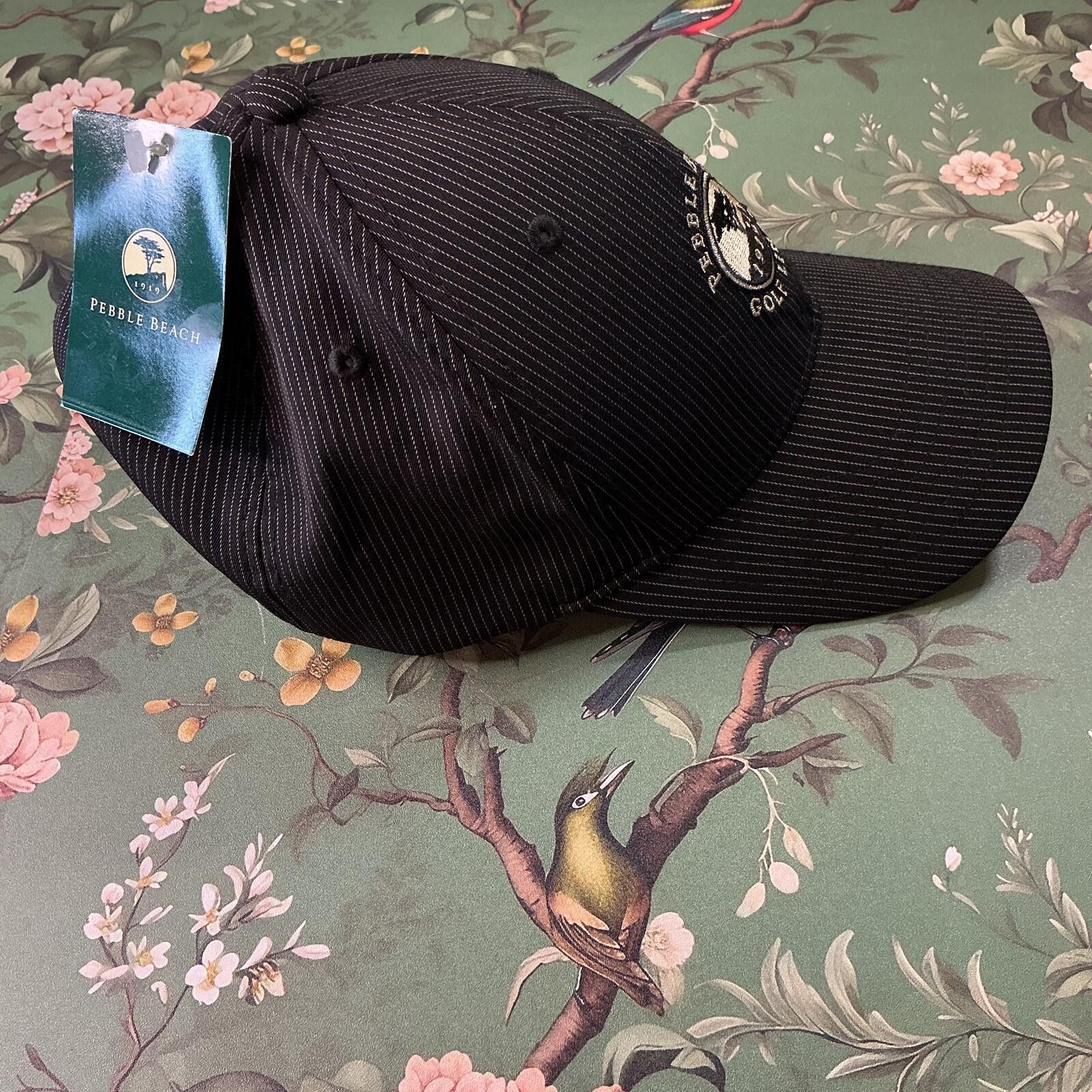 Lone Cypress By Pebble Beach Pebble Beach Golf Links Adjustable Hat Cap Black Pinstripe Size ONE SIZE - 3 Thumbnail