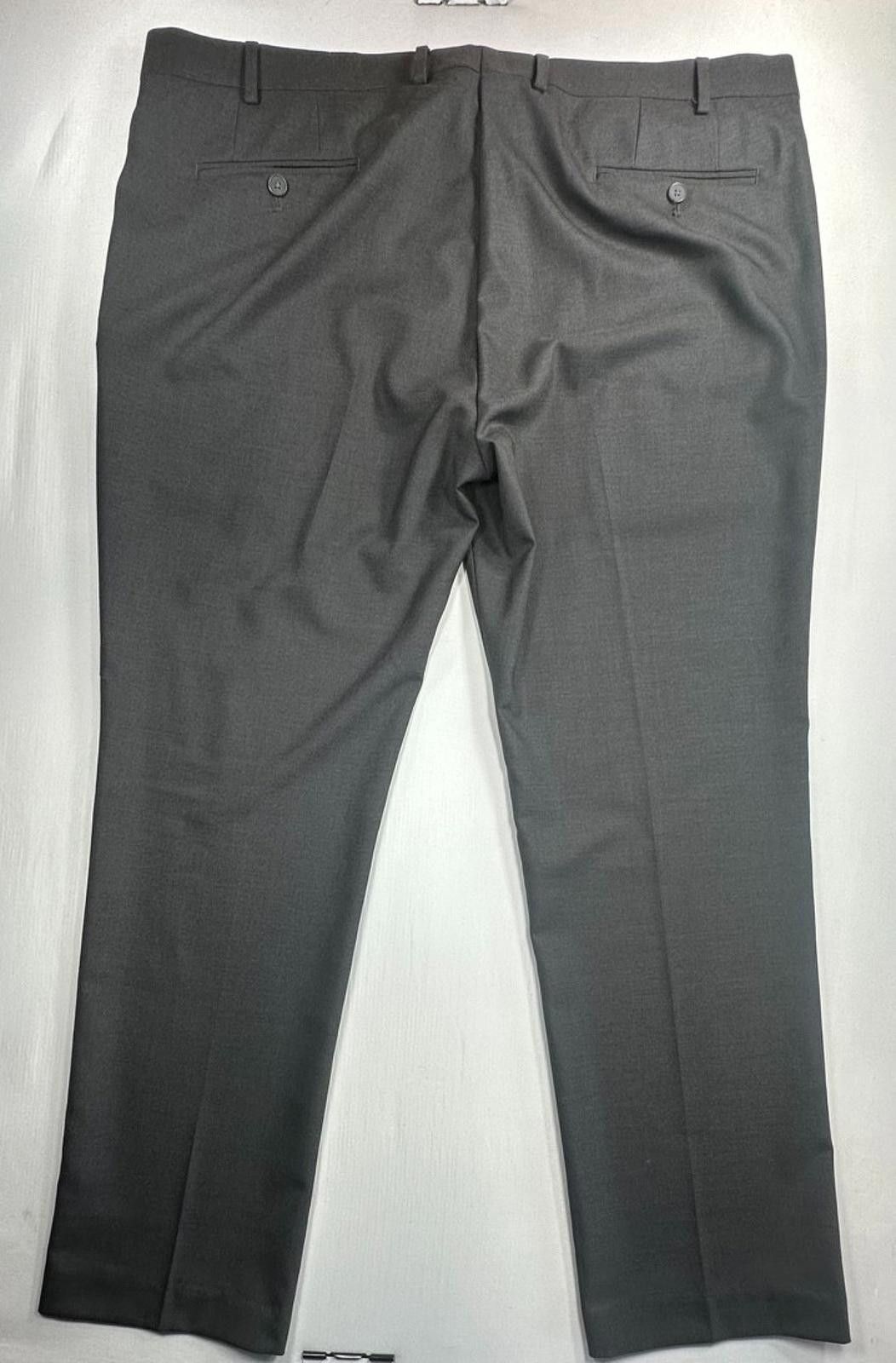 Calvin Klein Calvin Klein Slim Fit Flat Front Dress Pants Gray Mens 42/30 Size US 42 / EU 58 - 2 Thumbnail