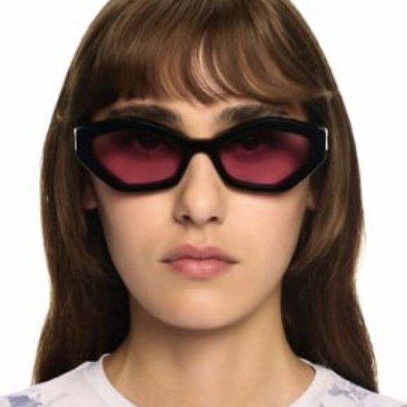 Off-White Off-White OERI144 HILO 1030 Sunglasses Black Cat Eye Frame Size ONE SIZE - 2 Thumbnail