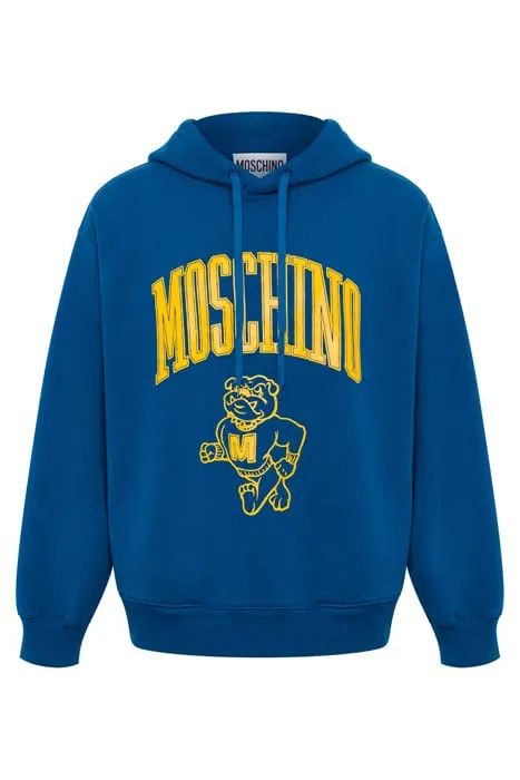 Moschino o1y0225 Logo Hoodie in Blue Size US M / EU 48-50 / 2 - 1 Thumbnail