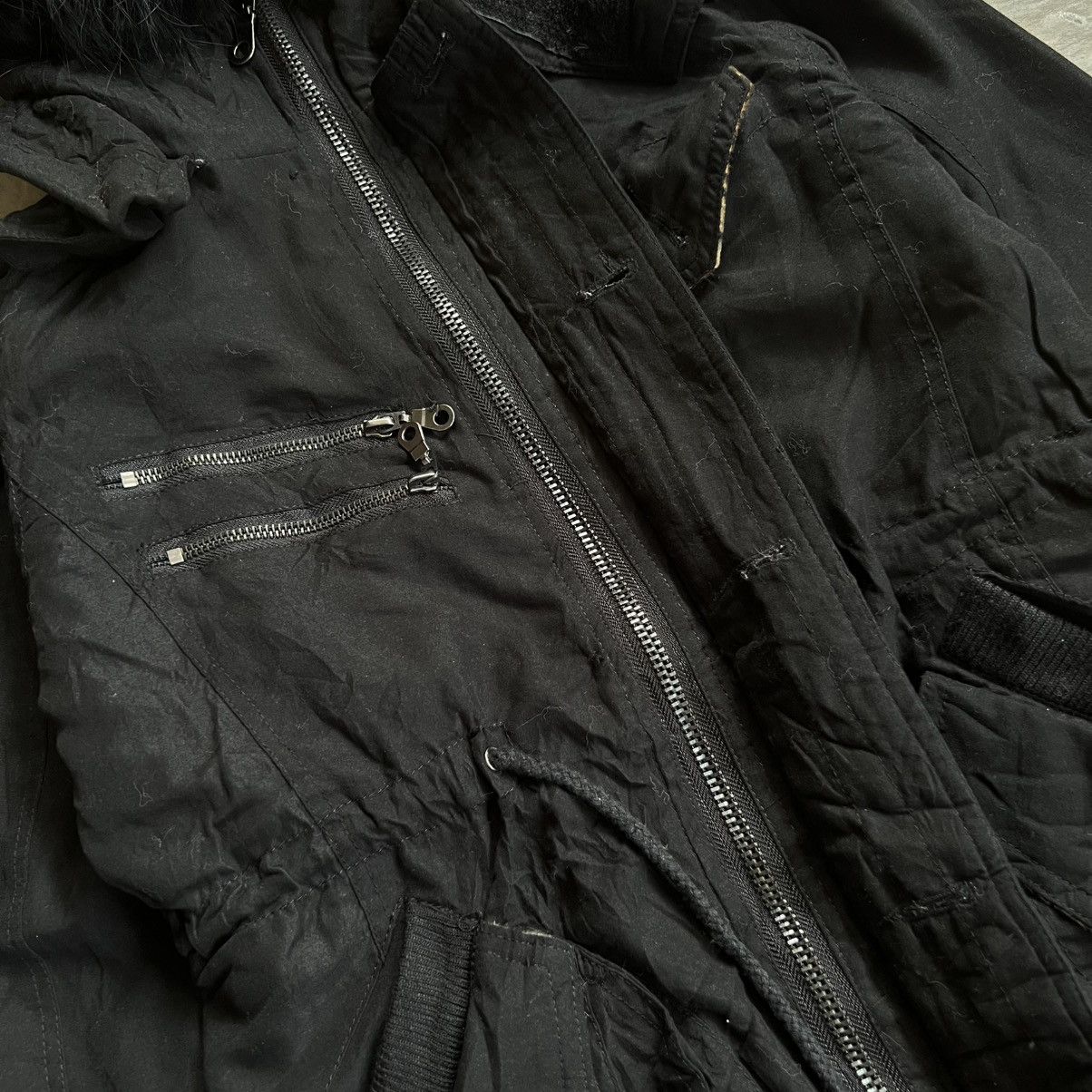 14th Addiction 2000s Cavari A 14th style Fur Hoodie Parka Jacket Size US M / EU 48-50 / 2 - 5 Thumbnail