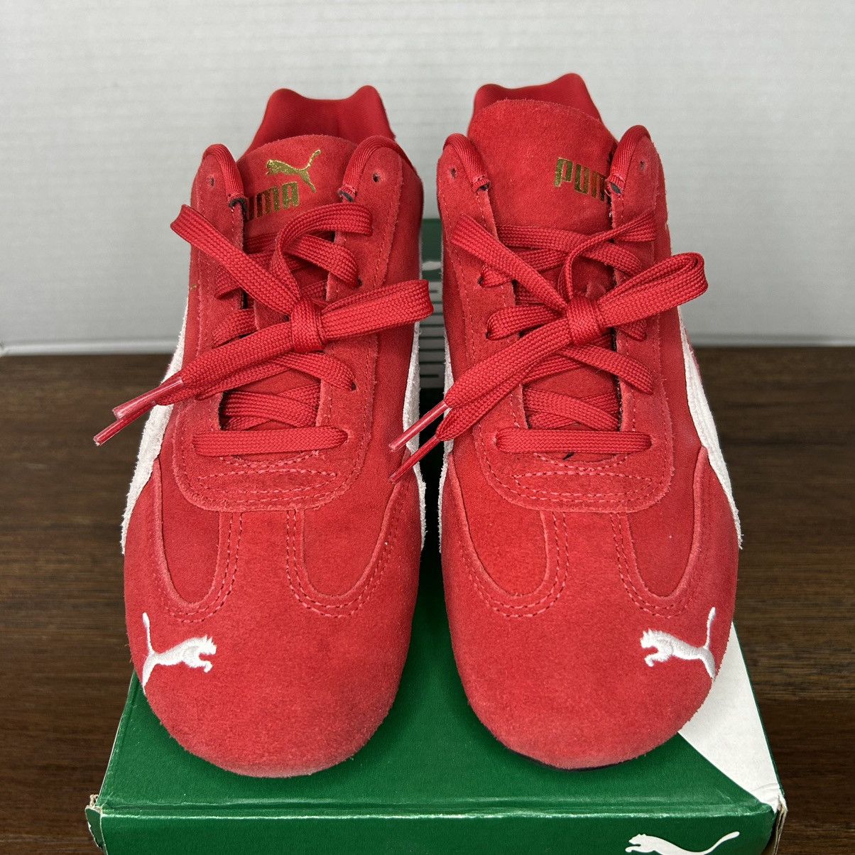 Puma Speedcat OG Red White Suede Sneakers 7Y/Women8.5