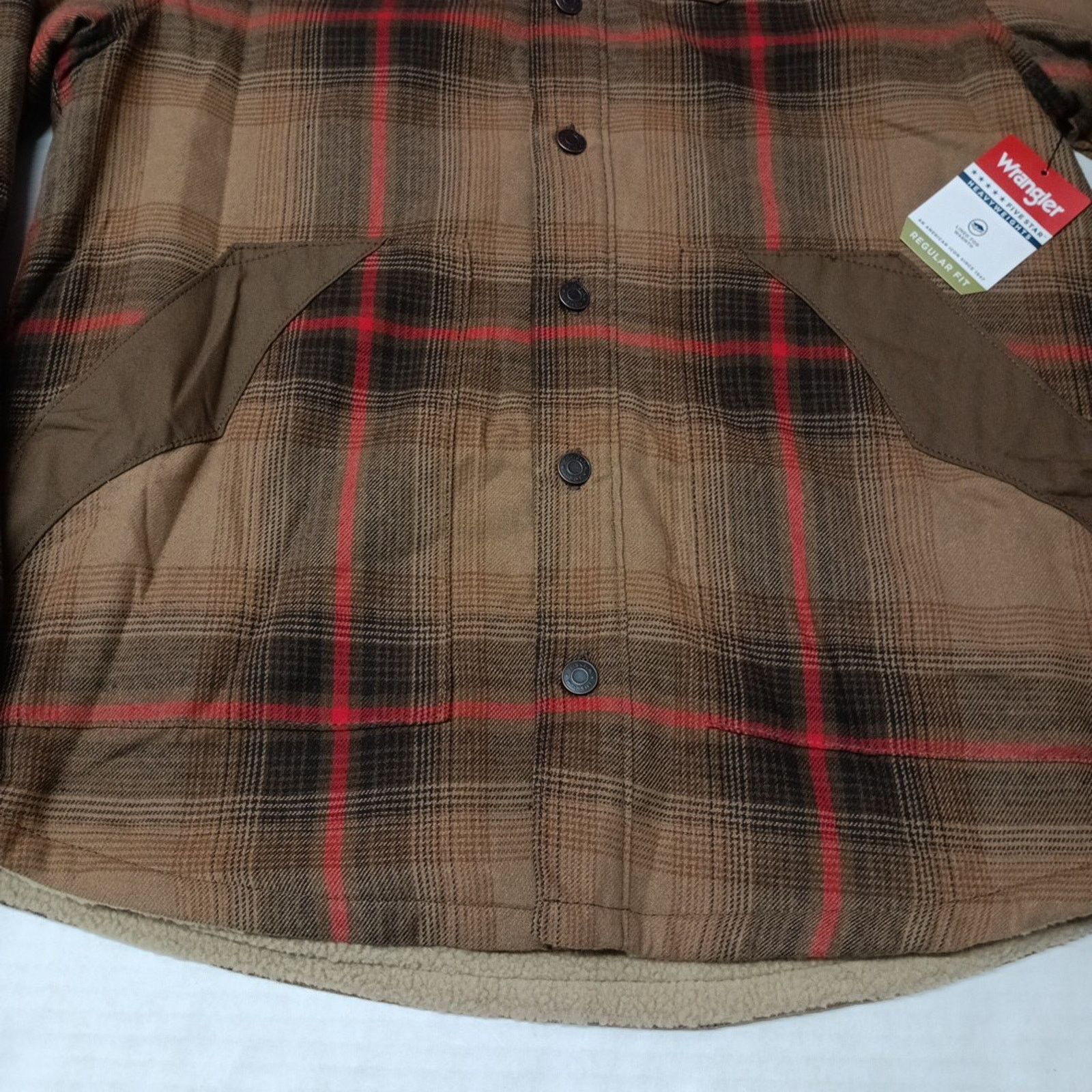 Wrangler Wrangler Big Men's Heavyweight Shacket Jacket Men's S Brown Size US S / EU 44-46 / 1 - 2 Thumbnail