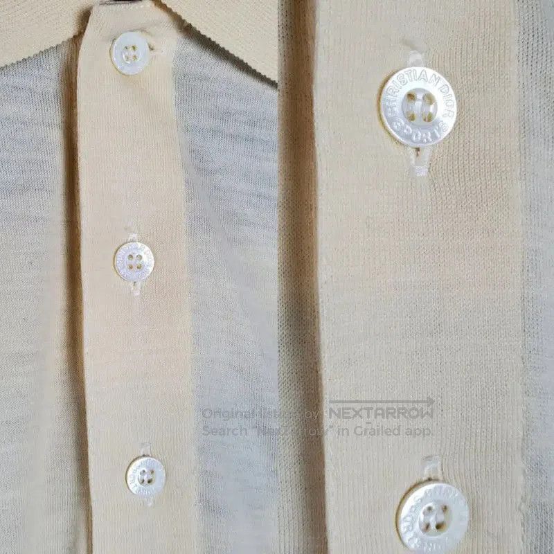 Dior Dior Spring/Fall Yellow Wool Embroidered Polo Shirt . Size US L / EU 52-54 / 3 - 4 Thumbnail
