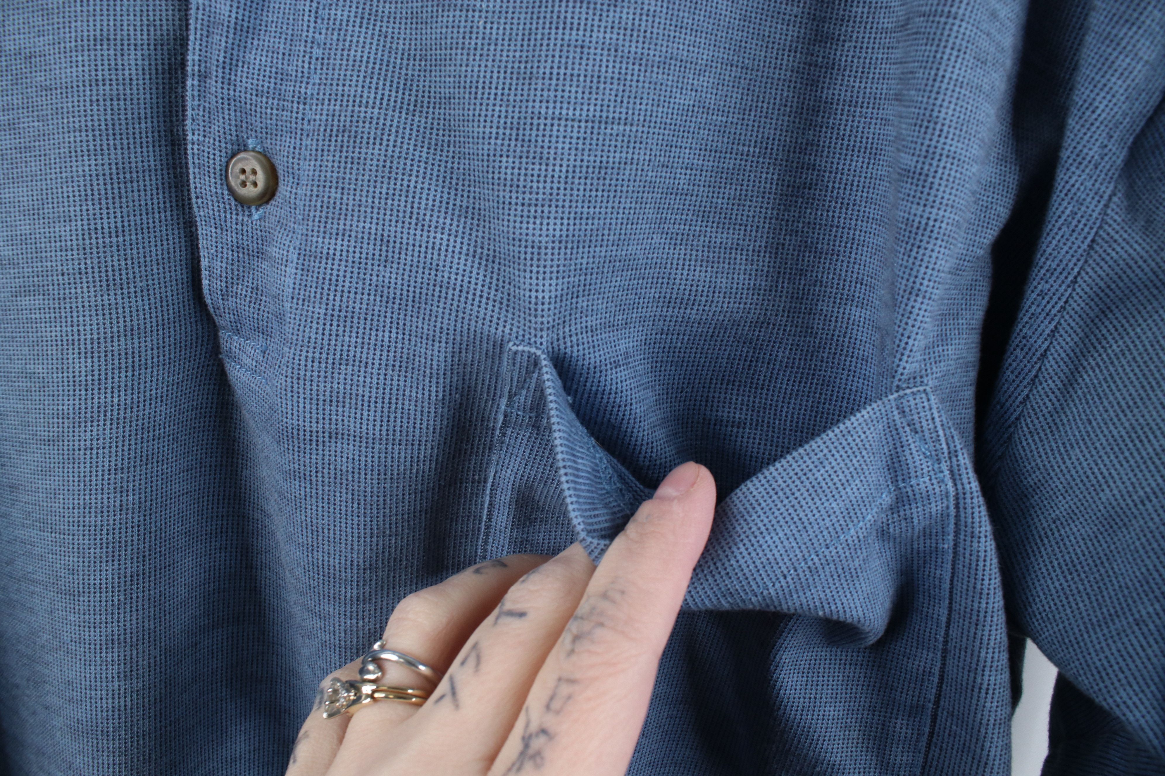Vintage Vintage 90s Streetwear Knit Collared Golf Polo Shirt Blue Size US XL / EU 56 / 4 - 6 Thumbnail