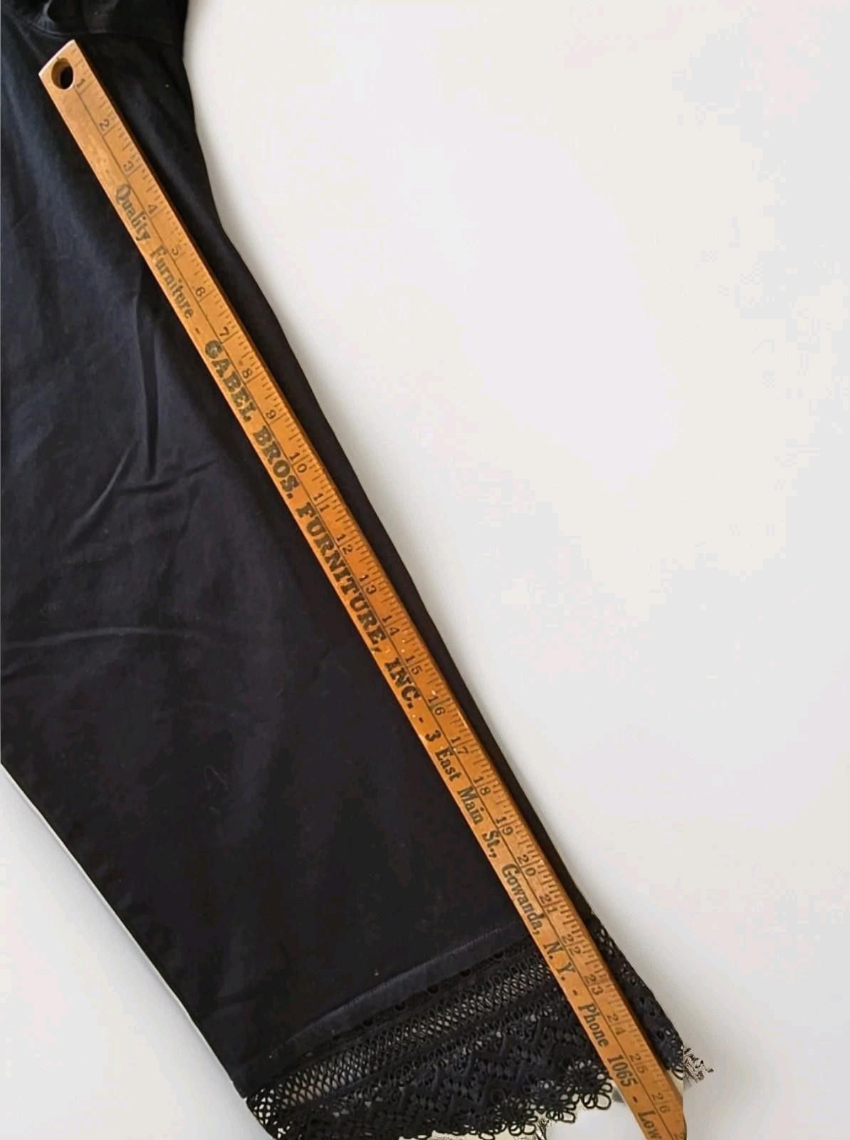 Other Soft Surroundings Crop Crochet Lace Hem Pants Size 20W Black Size 41" - 7 Thumbnail