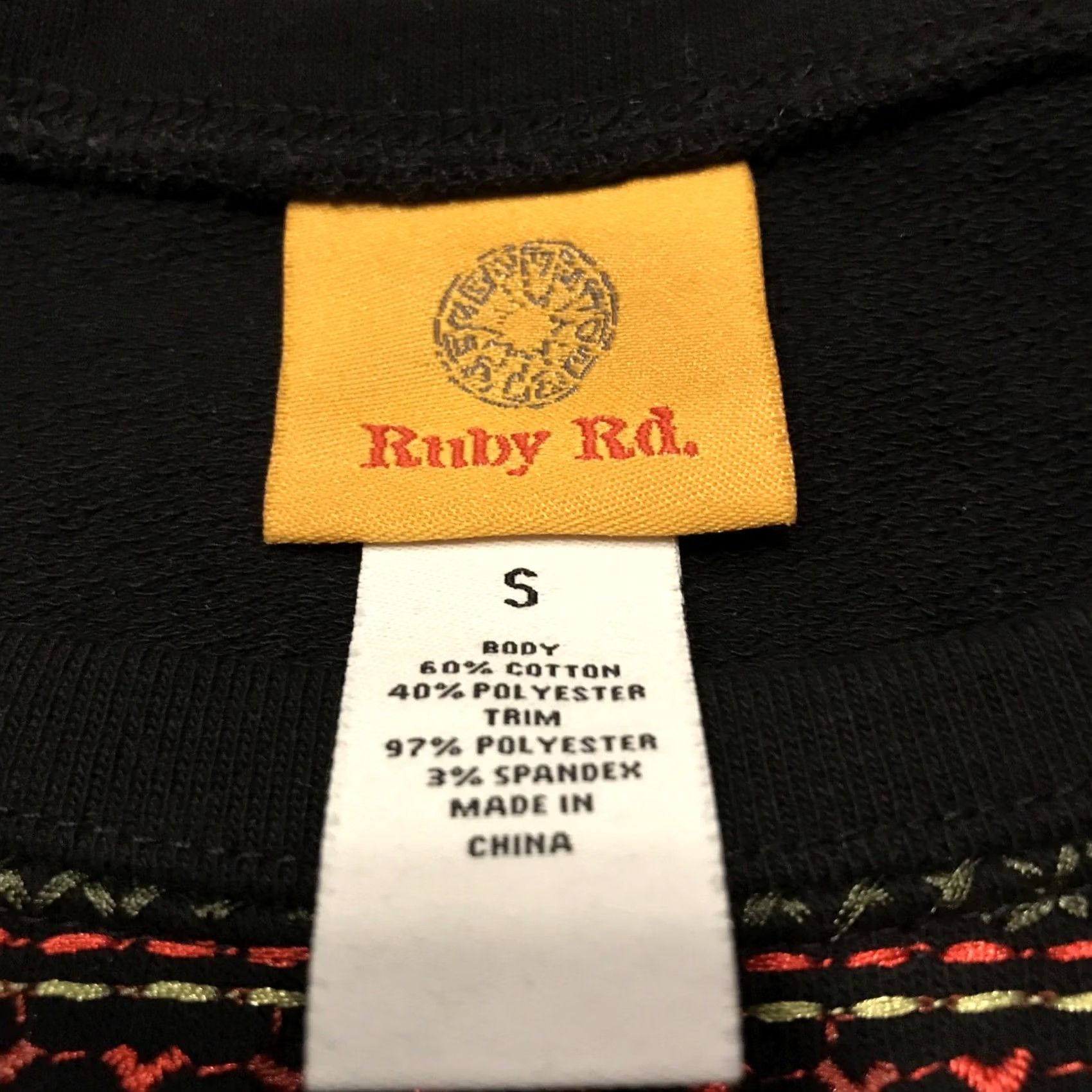 Vintage ruby rd. Womens blouse Shirt Long Sleeve Cotton Blend Black S Size S / US 4 / IT 40 - 2 Thumbnail